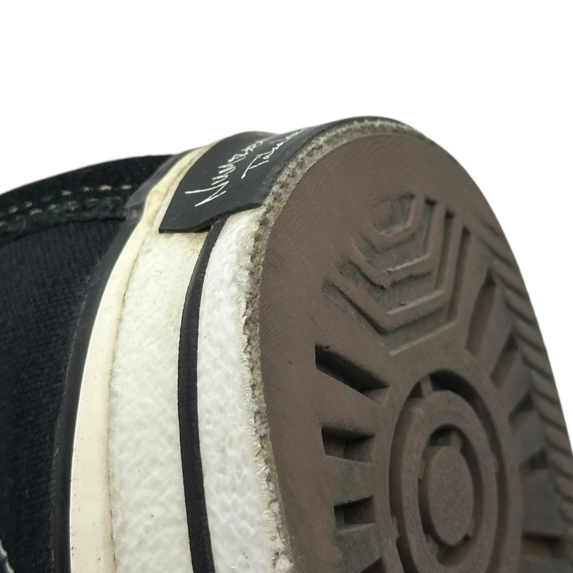 NUMBER (N)INE(ナンバーナイン) 04SS DREAM BABY DREAM期 Side-Zip High-Top Sneakers サイドジップ ハイカット スニーカー 8(26cm程度) ブラック×ホワイト アーカイブ