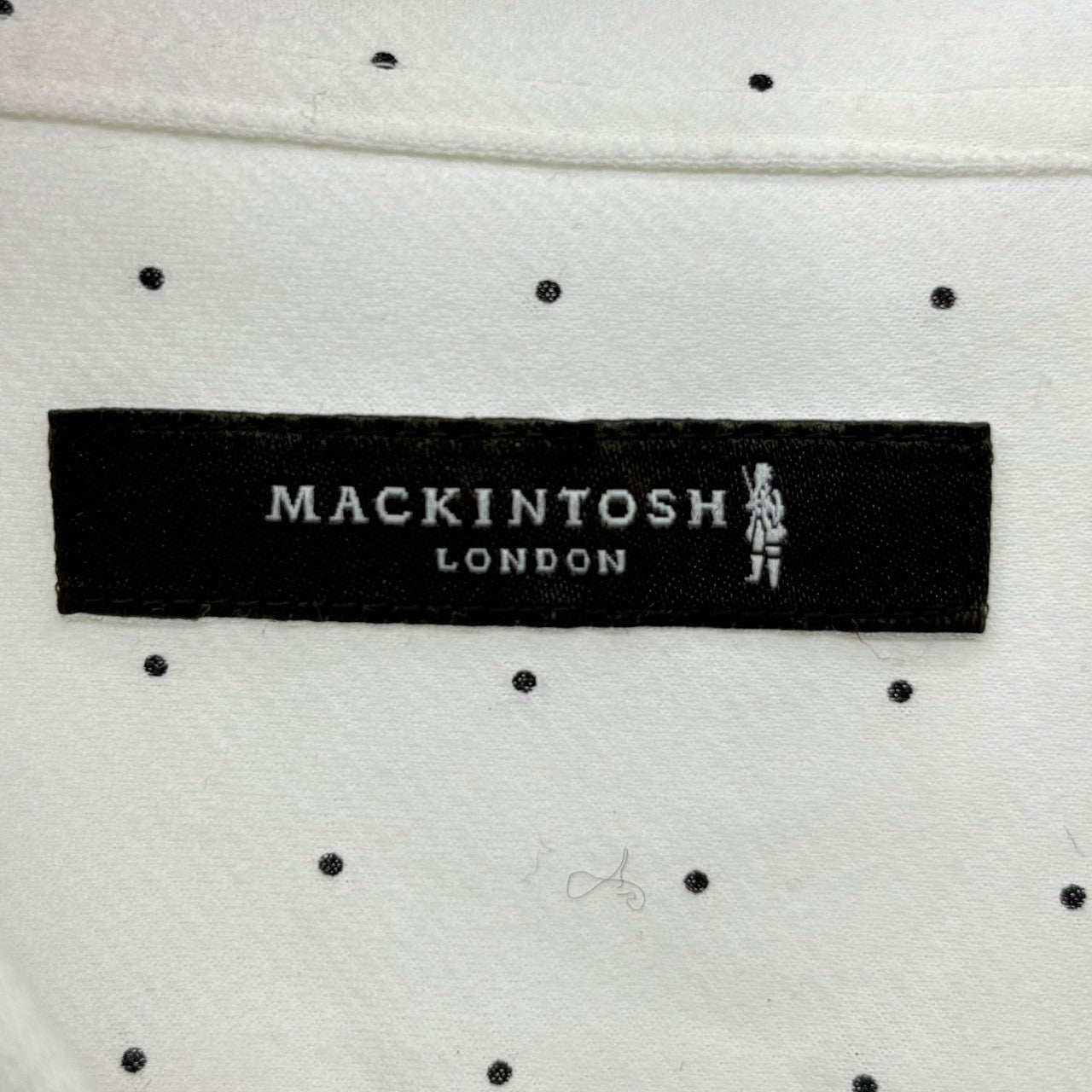 MACKINTOSH(マッキントッシュ) Dot Regular Collar L/S Shirt ドット レギュラーカラー 長袖 シャツ G1M21-813-01 LL ホワイト×ブラック