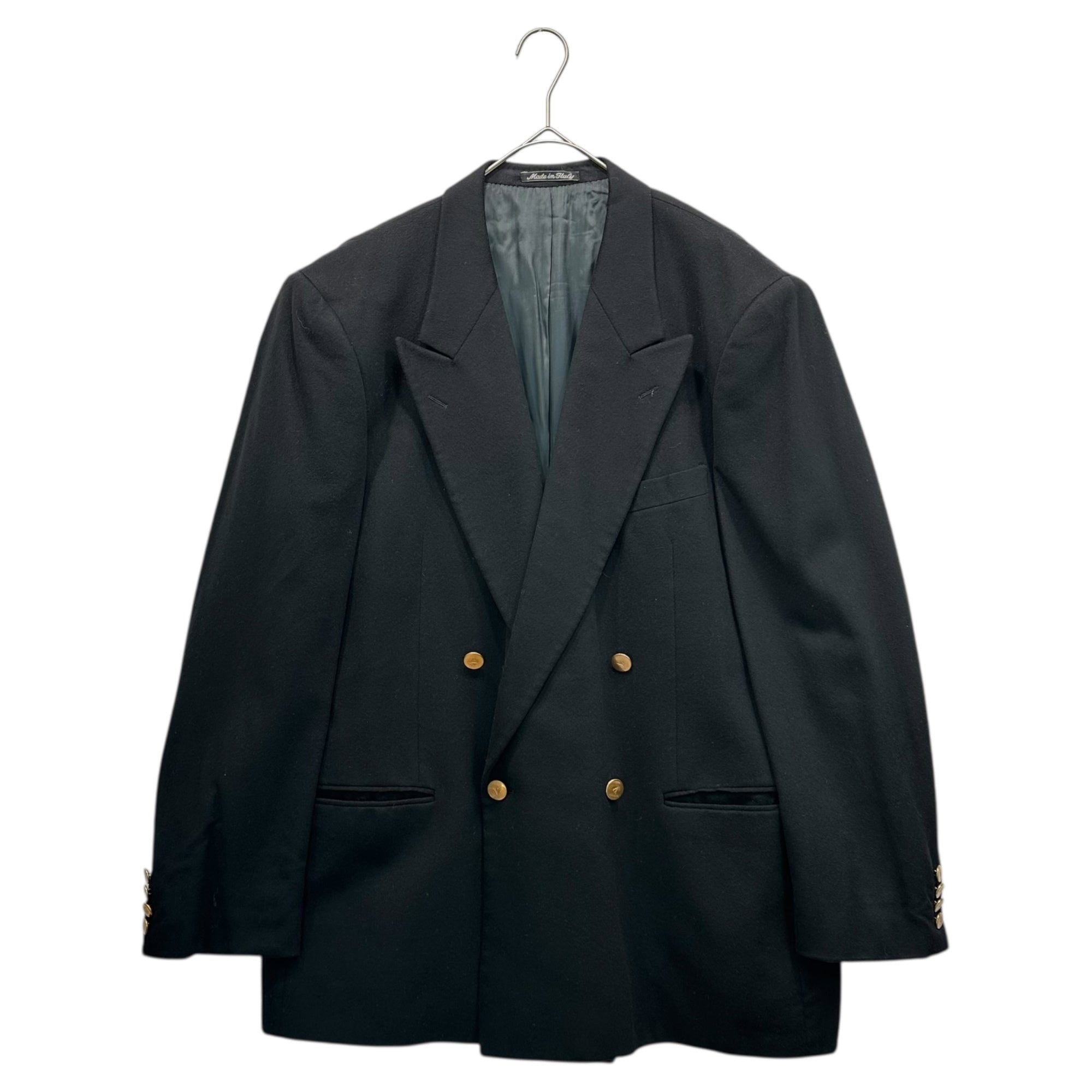 Valentino UOMO(ヴァレンティノ ウオモ) 90's Vintage All Cashmere Double Jacket ヴィンテージ カシミア ダブル ジャケット 42(XL~XXL程度) ブラック