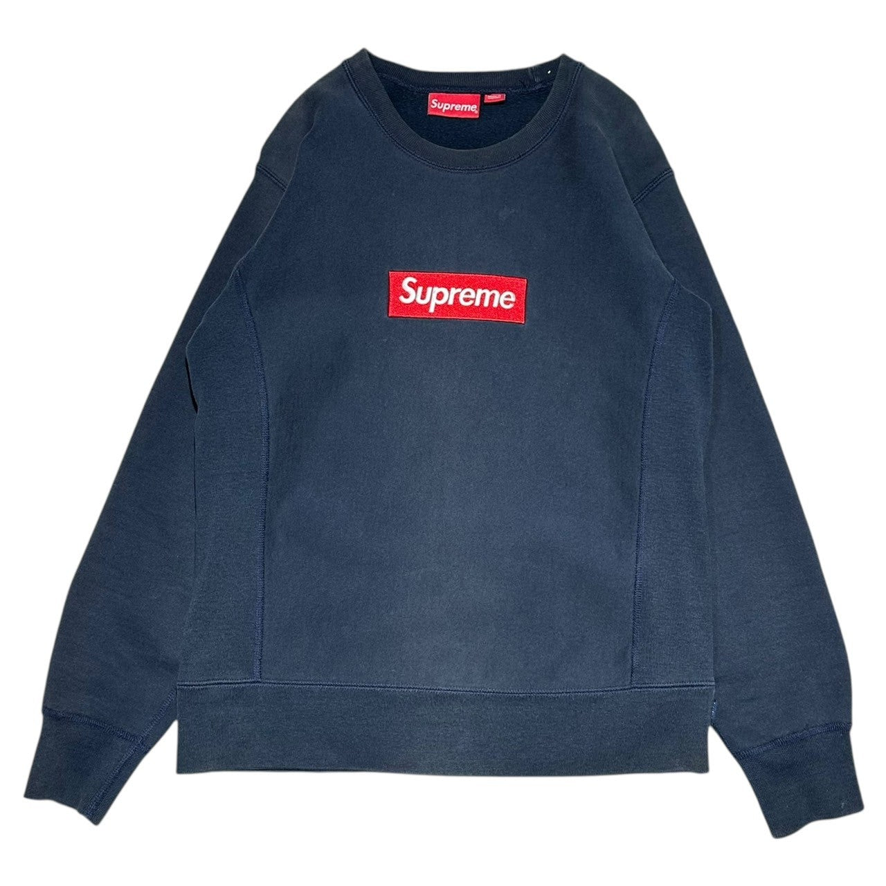 SUPREME(シュプリーム) Box Logo Crewneck ボックス ロゴ クルーネック スウェット S ネイビー×レッド