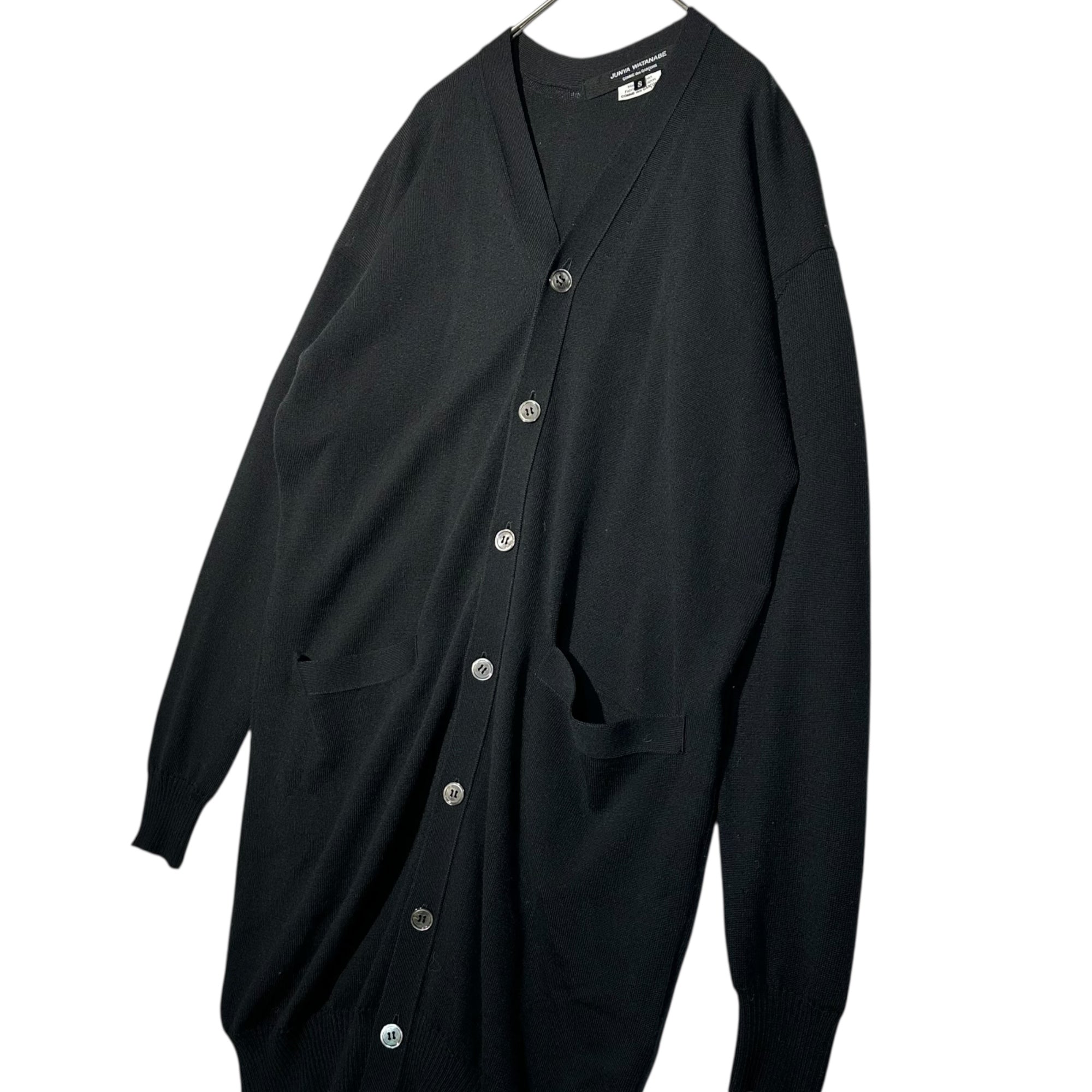 COMME des GARCONS JUNYA WATANABE(コムデギャルソンジュンヤワタナベ) 18AW Long Knit Button Cardigan ロング ニット ボタン カーディガン JB-N031 M ブラック AD2018