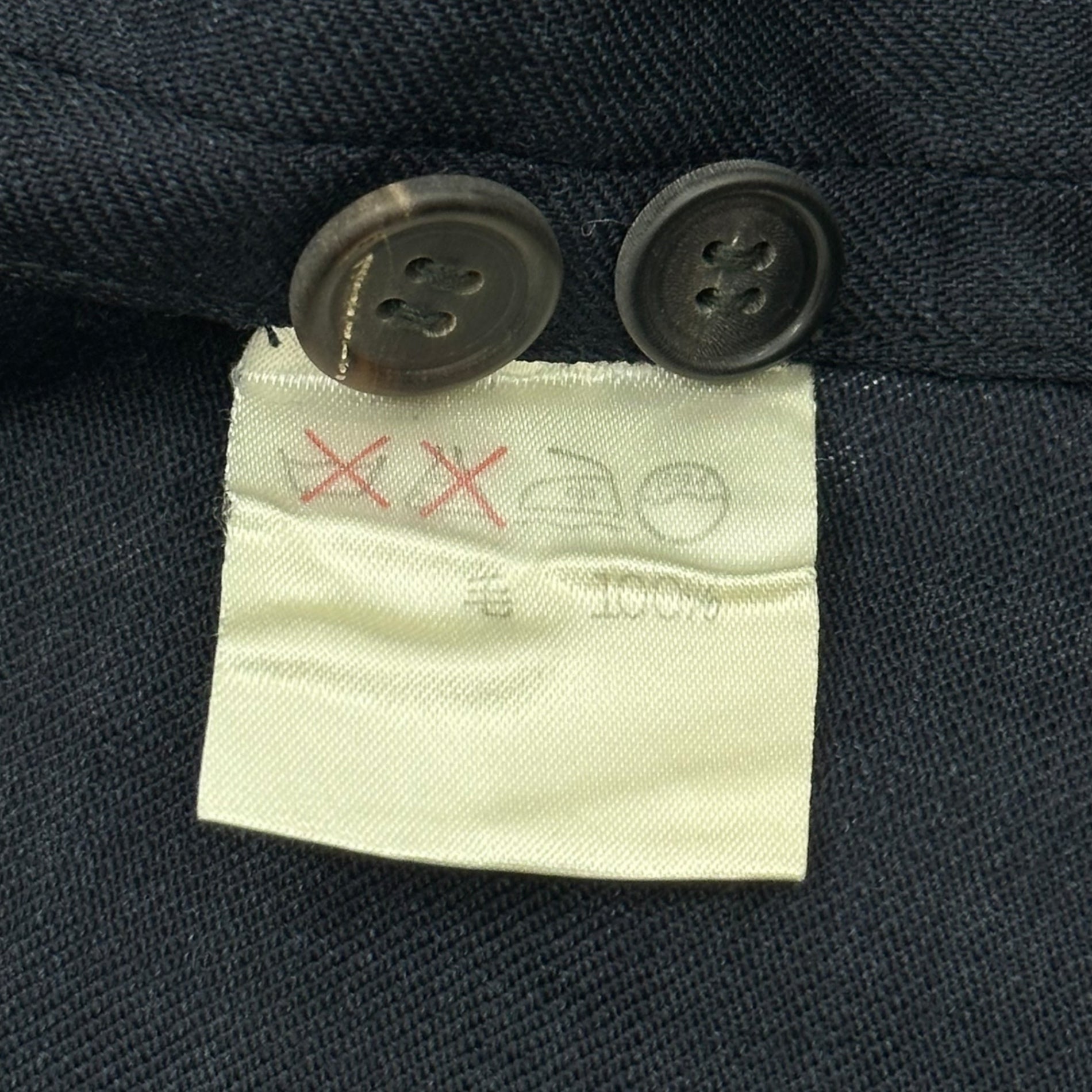 ISSEY MIYAKE(イッセイミヤケ) 70~80's Gathered neck wide-silhouette wool smock shirt ギャザーネック ワイドシルエット ウール スモック シャツ 70年代~80年代 JG14850 FREE ネイビー 初期生産品 稀少