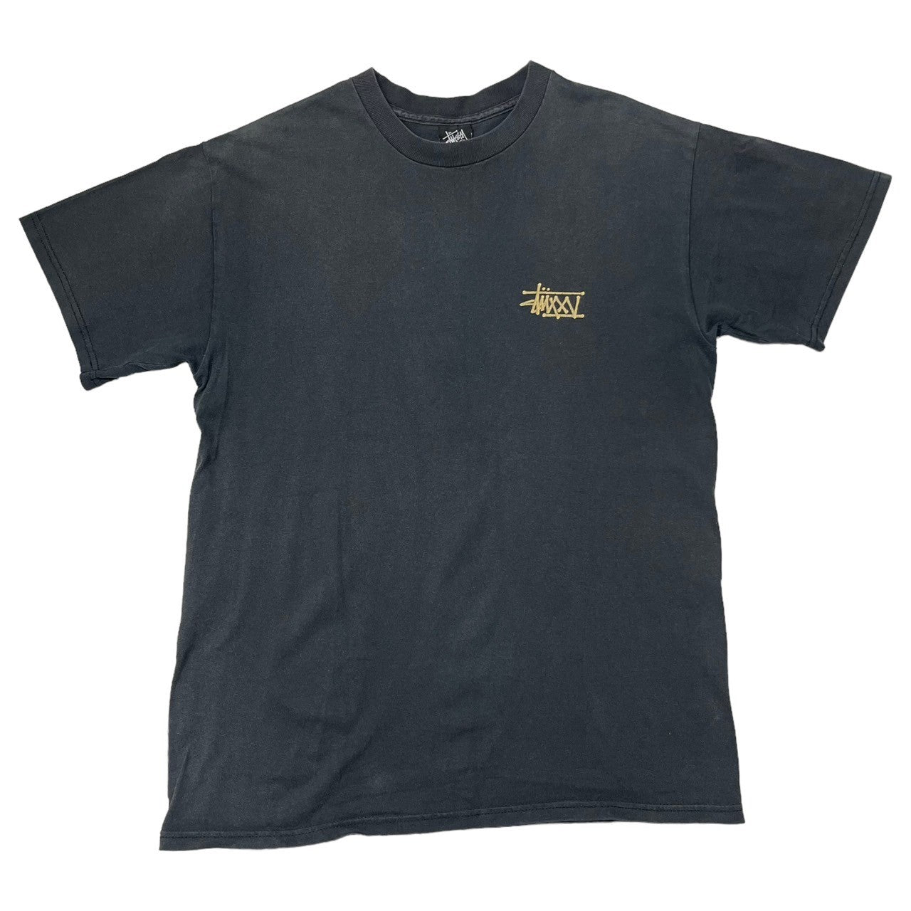 STUSSY(ステューシー) 00's crown skull back print Tシャツ 王冠 スカル バックプリント SIZE M ブラック×ゴールド OLD STUSSY
