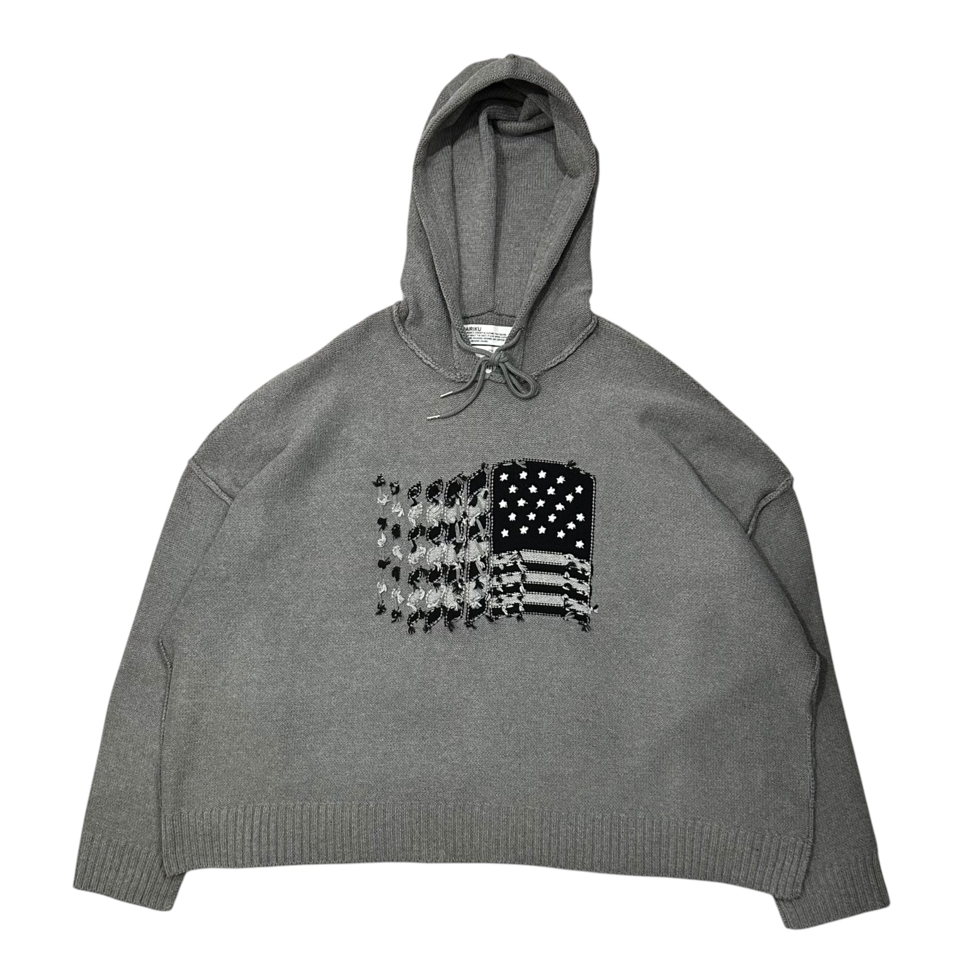 DAIRIKU(ダイリク) 23AW America Knit Hoodie アメリカ ニット フーディー パーカー ニット 23AW K-11 FREE グレー