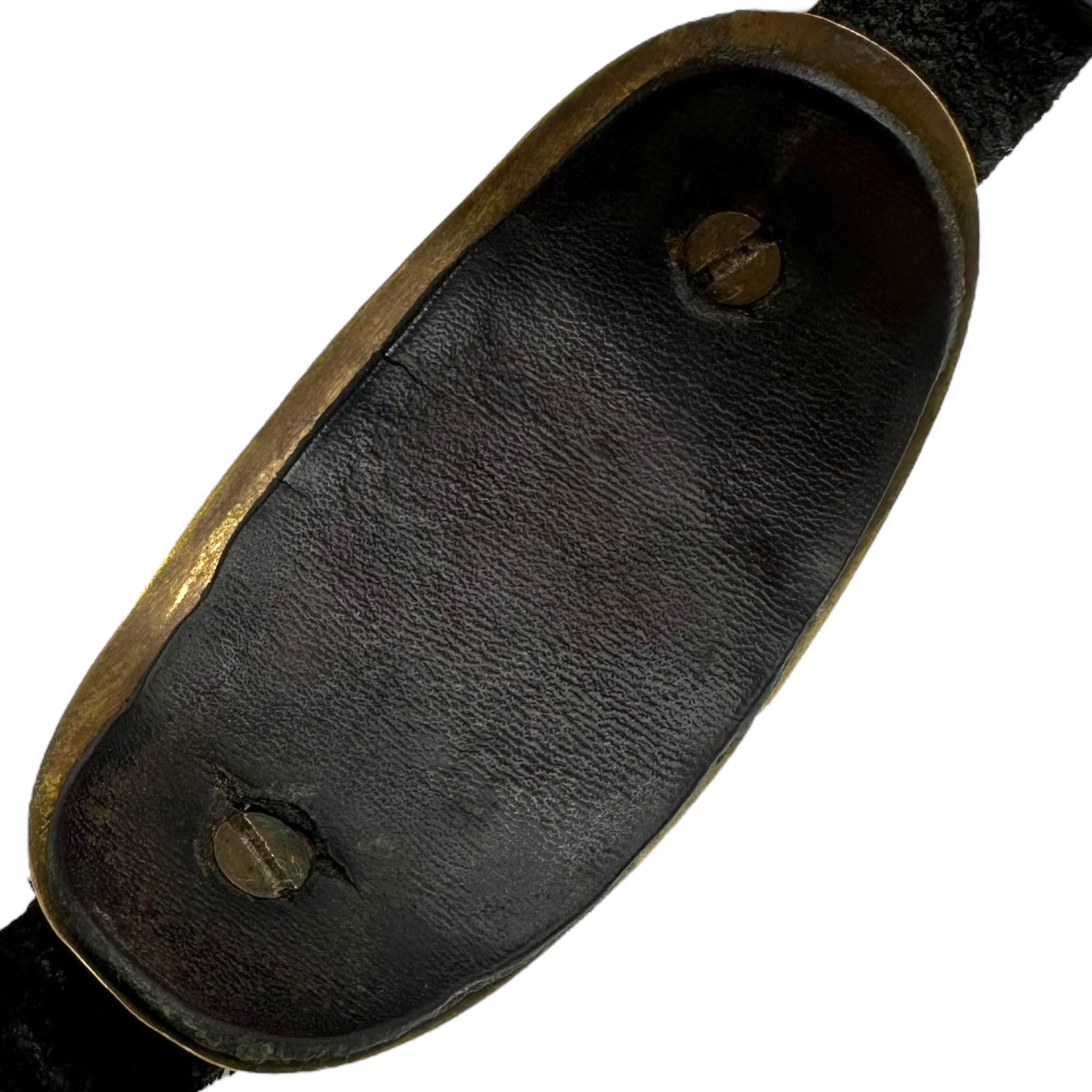 munoz vrandecic(ムニョスブランデシッチ) vintage Brass Plate Watch ヴィンテージ リメイク レザー 真鍮プレート 腕時計 シルバー(文字盤) FLICA レザー アンティーク 手巻き