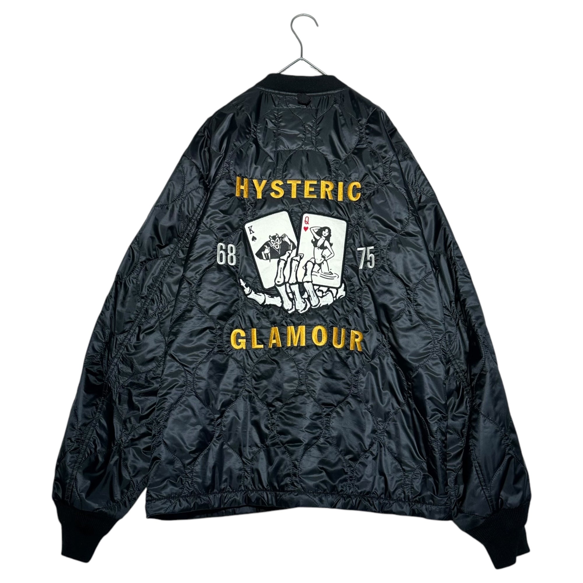 HYSTERIC GLAMOUR(ヒステリックグラマー) KING &QUEEN embroidered quilted blouson 刺繍 キルティング ブルゾン 02223AB05 XL ブラック