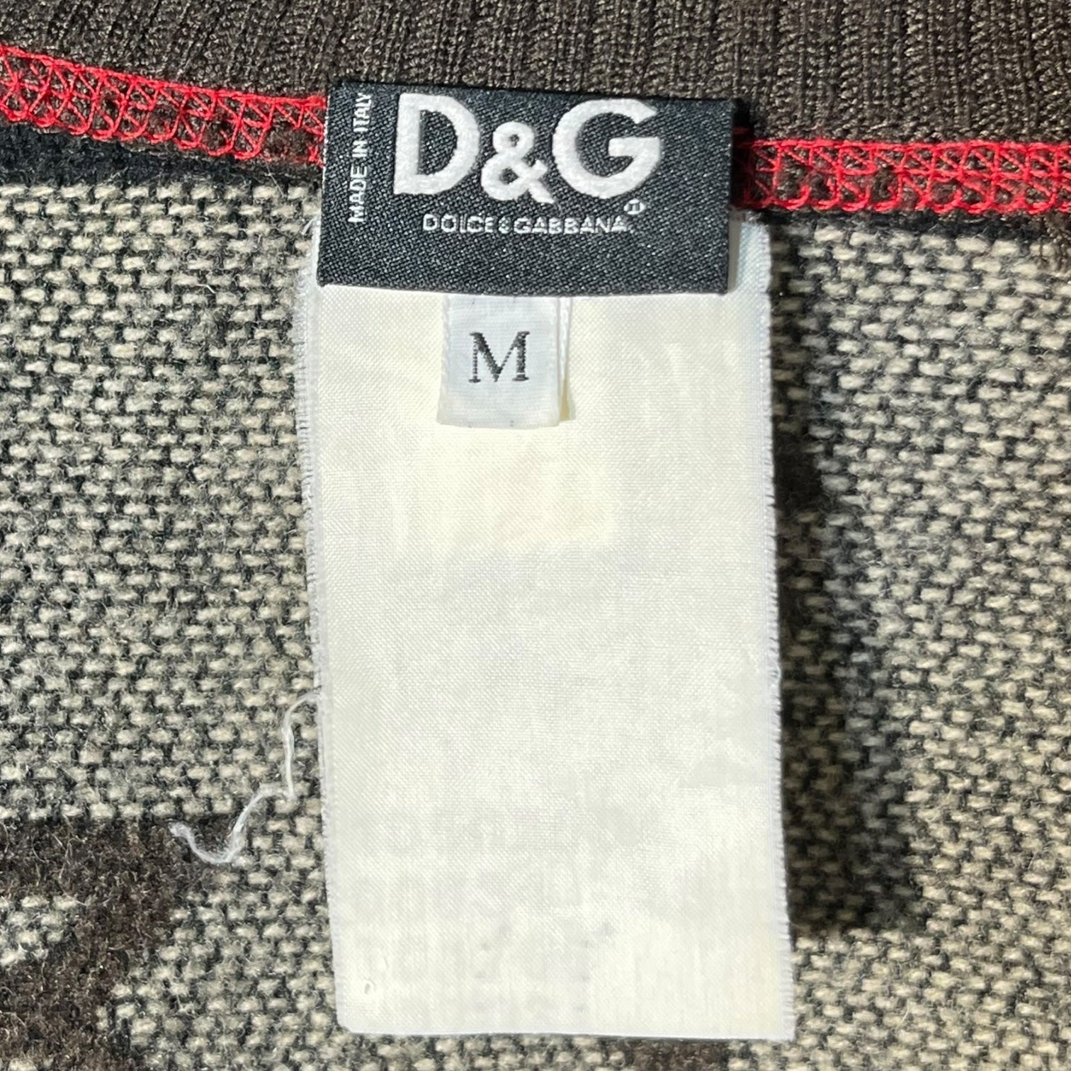 D&G(ディー&ジードルガバドルチェ&ガッバーナ) 00's mexican nordic wool parka メキシカン ノルディック ウール パーカー 雪柄 民族 M ブラウン