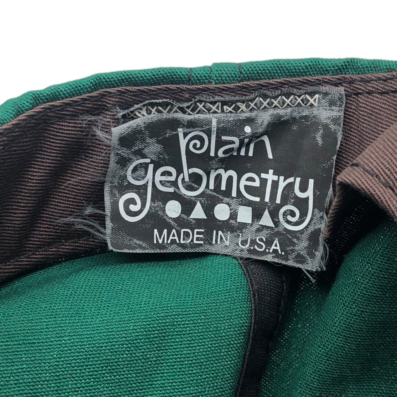 VINTAGE(ヴィンテージ) 90's "plain geometry" ヴィンテージ スナップバック キャップ グリーン×グリーン USA製 90年代