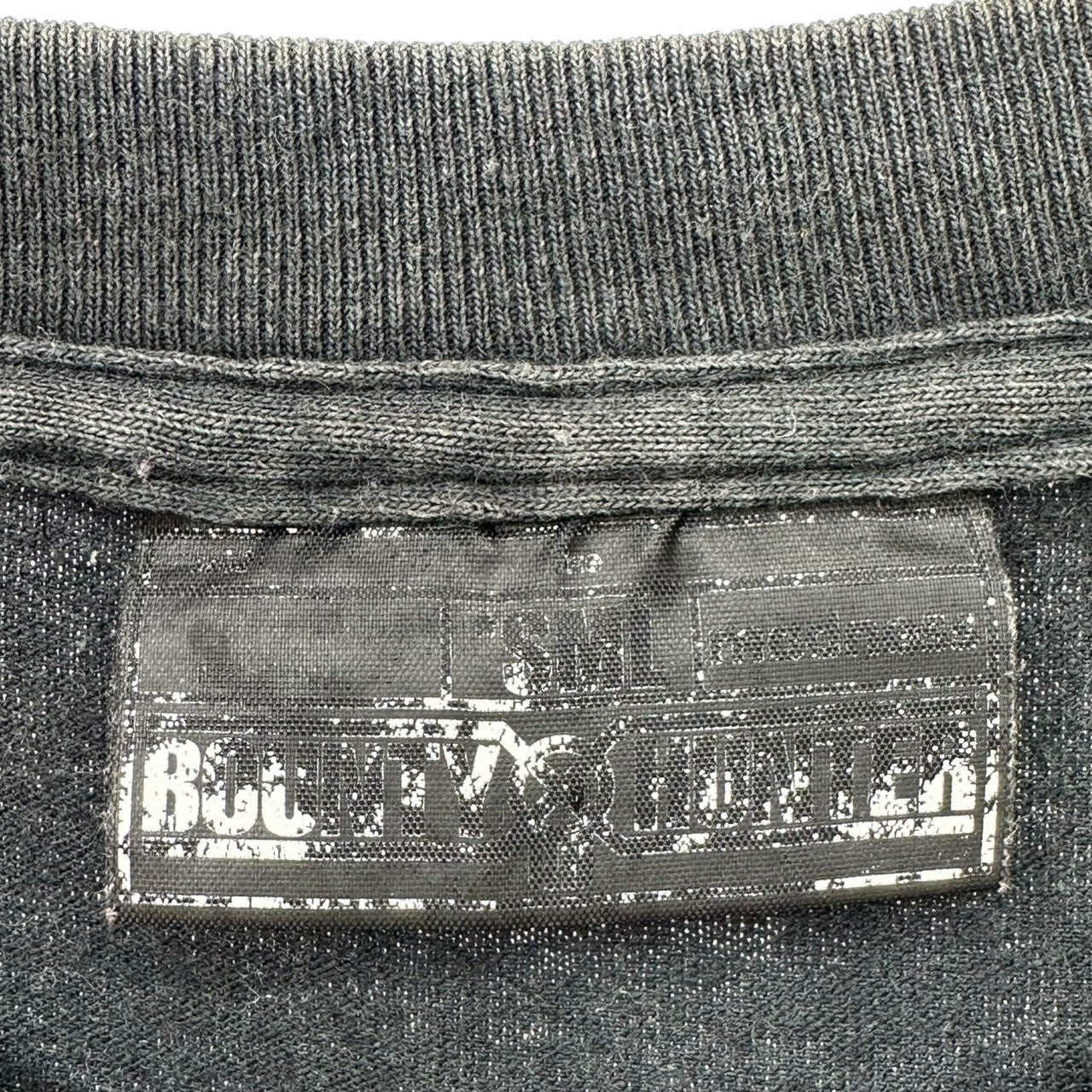 BOUNTY HUNTER(バウンティーハンター) mohawk helmet skull t-shirt モヒカンヘルメットスカルTシャツ 印字消え(S程度) ブラック×レッド