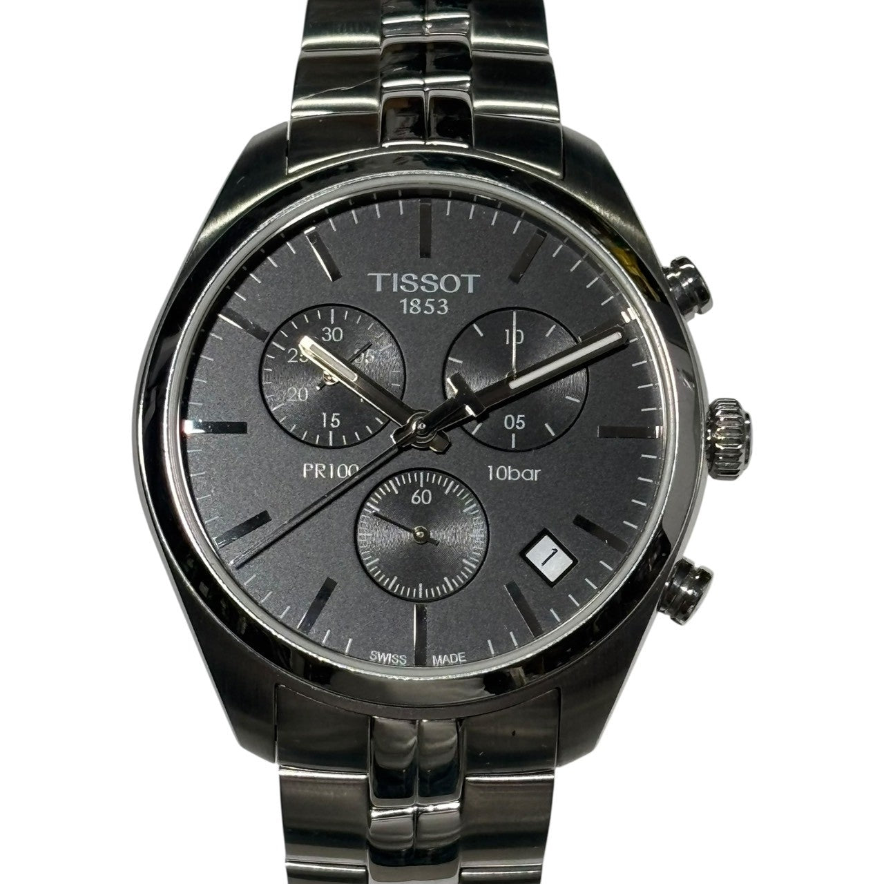 TISSOT(ティソ) PR 100 CHRONOGRAPH クロノグラフ アナログ ウォッチ 腕時計 T101.417.11.051.00 - 文字盤:ブラック 10bar T101417A