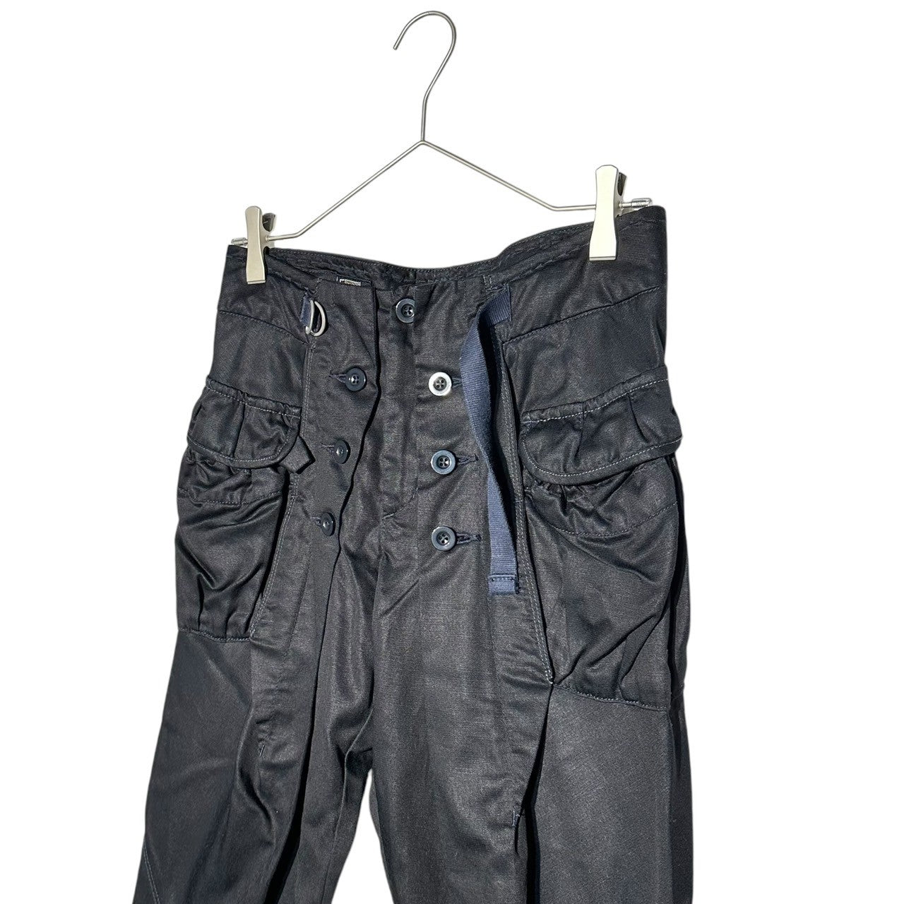 MARITHE FRANCOIS GIRBAUD(マリテフランソワジルボー) 00's Modified Cropped Pants 変形 クロップド パンツ F6-2611 SS ブラック×ネイビー