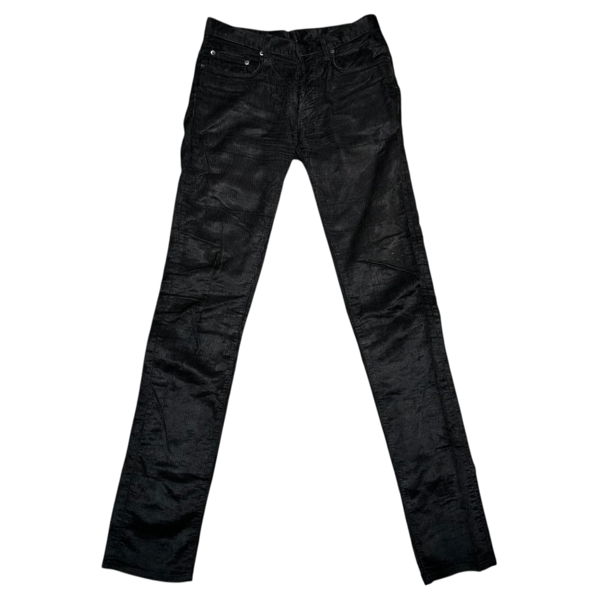 Dior HOMME(ディオールオム) 07AW Hedi Era Super Slim Skinny Narrow Ribbed Corduroy Pants 7H3110520580 W28 ブラック