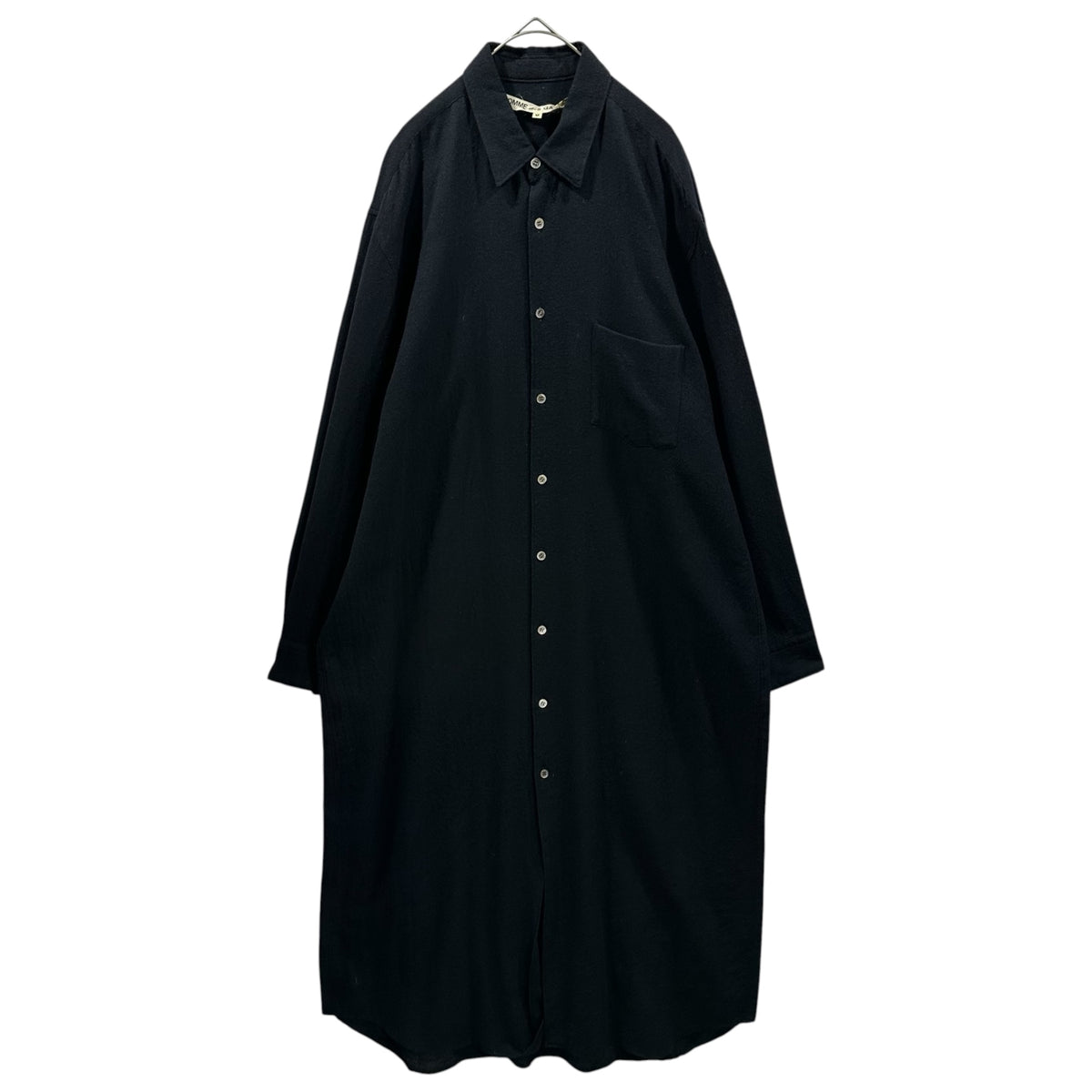 COMME des GARCONS(コムデギャルソン) 1994AW Wool Long Shirt Dress ウール ロング シャツ ワンピース GO-04002 M ダークネイビー AD1994 薄手 90's 90年代