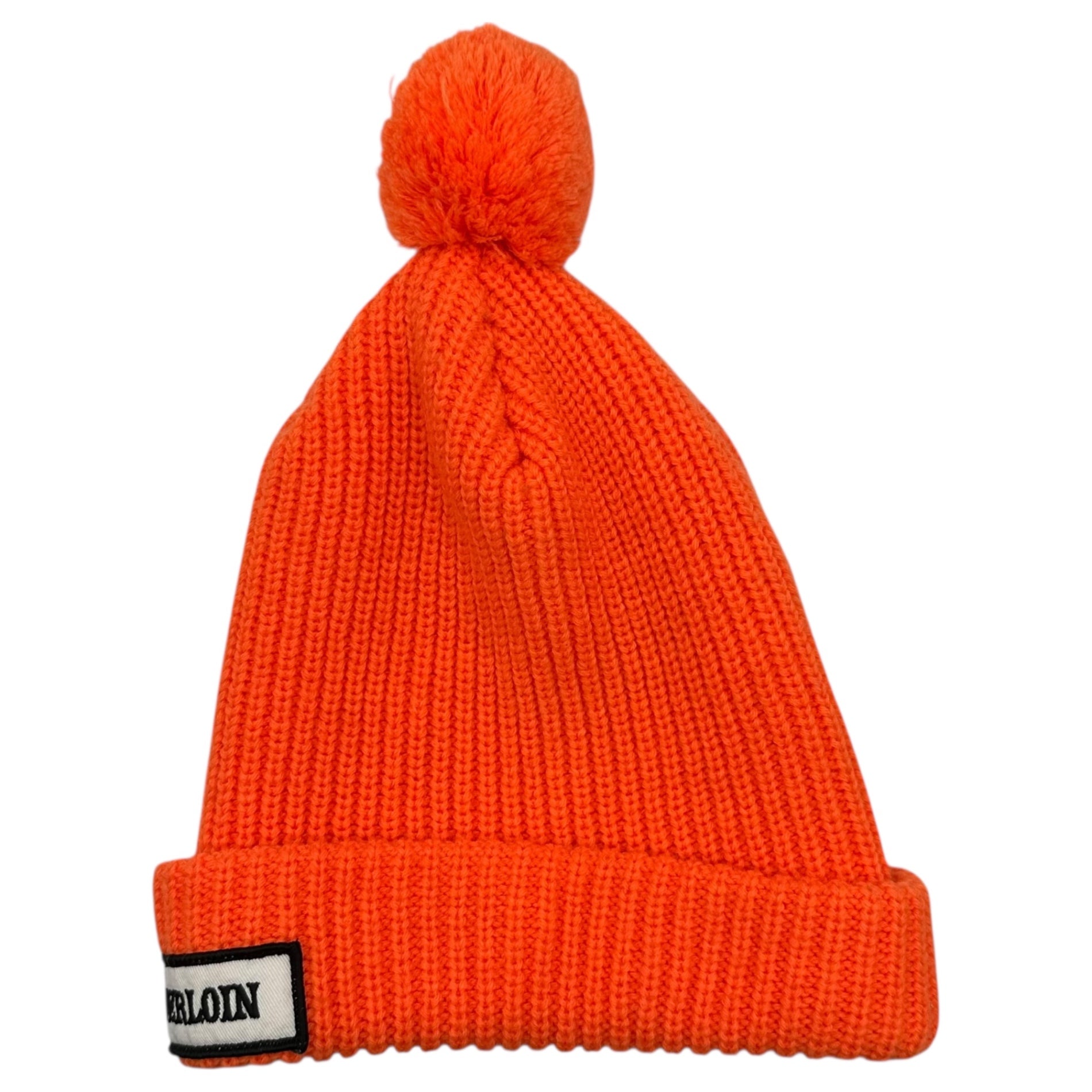 TENDERLOIN(テンダーロイン) Logo Patches Beanie ロゴ ワッペン ポンポン ニット帽 オレンジ