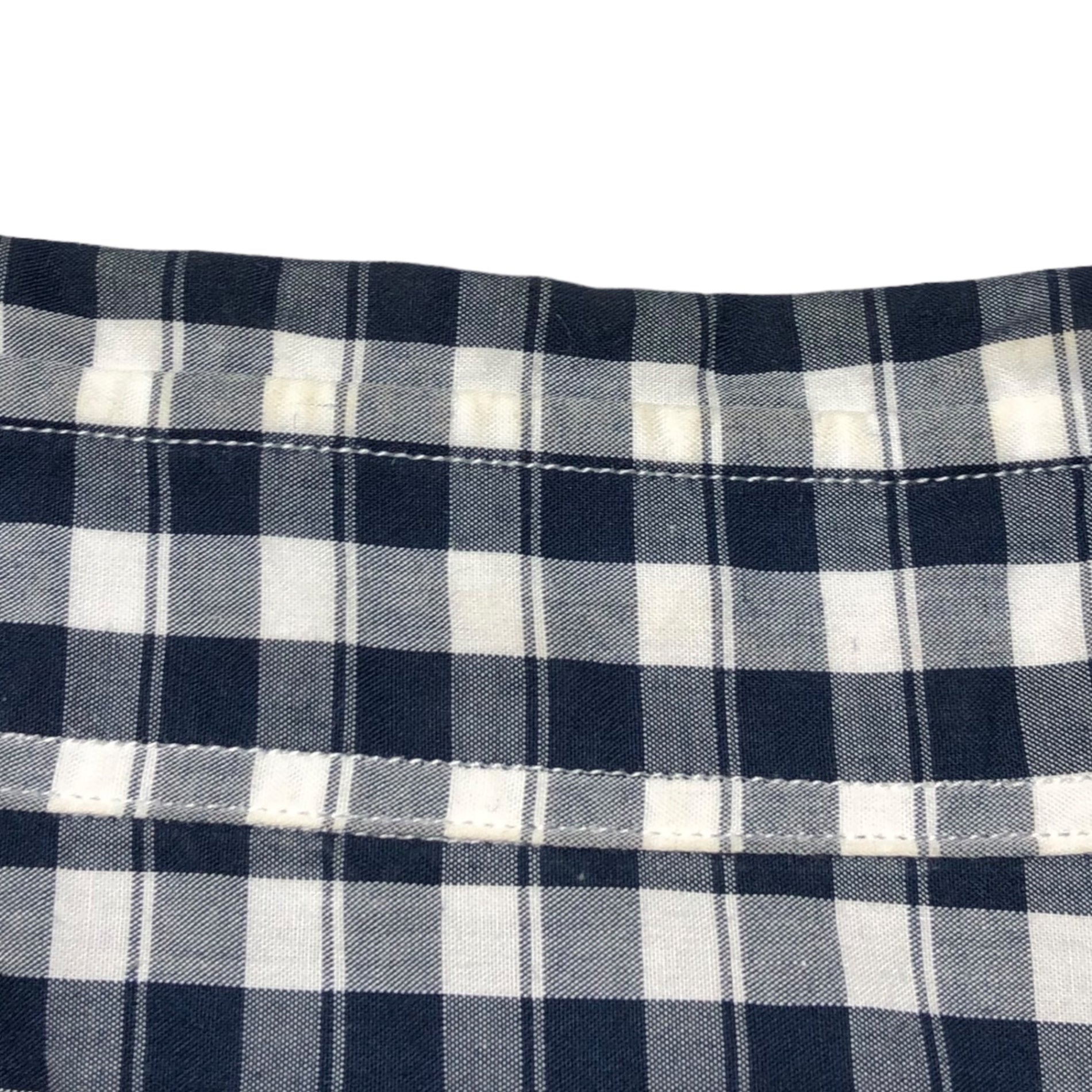 Porter Classic(ポータークラシック) ROLL UP SHIRT ギンガム チェック ロールアップ シャツ M ネイビー×ホワイト