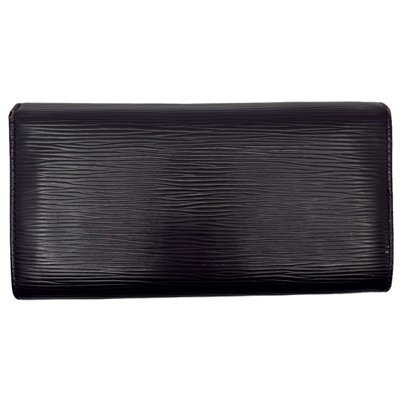 LOUIS VUITTON(ルイヴィトン) ポルトオフォイユサラ/長財布/エピ M6374L カシス(パープル) 製造番号:CA0029/イニシャル入り