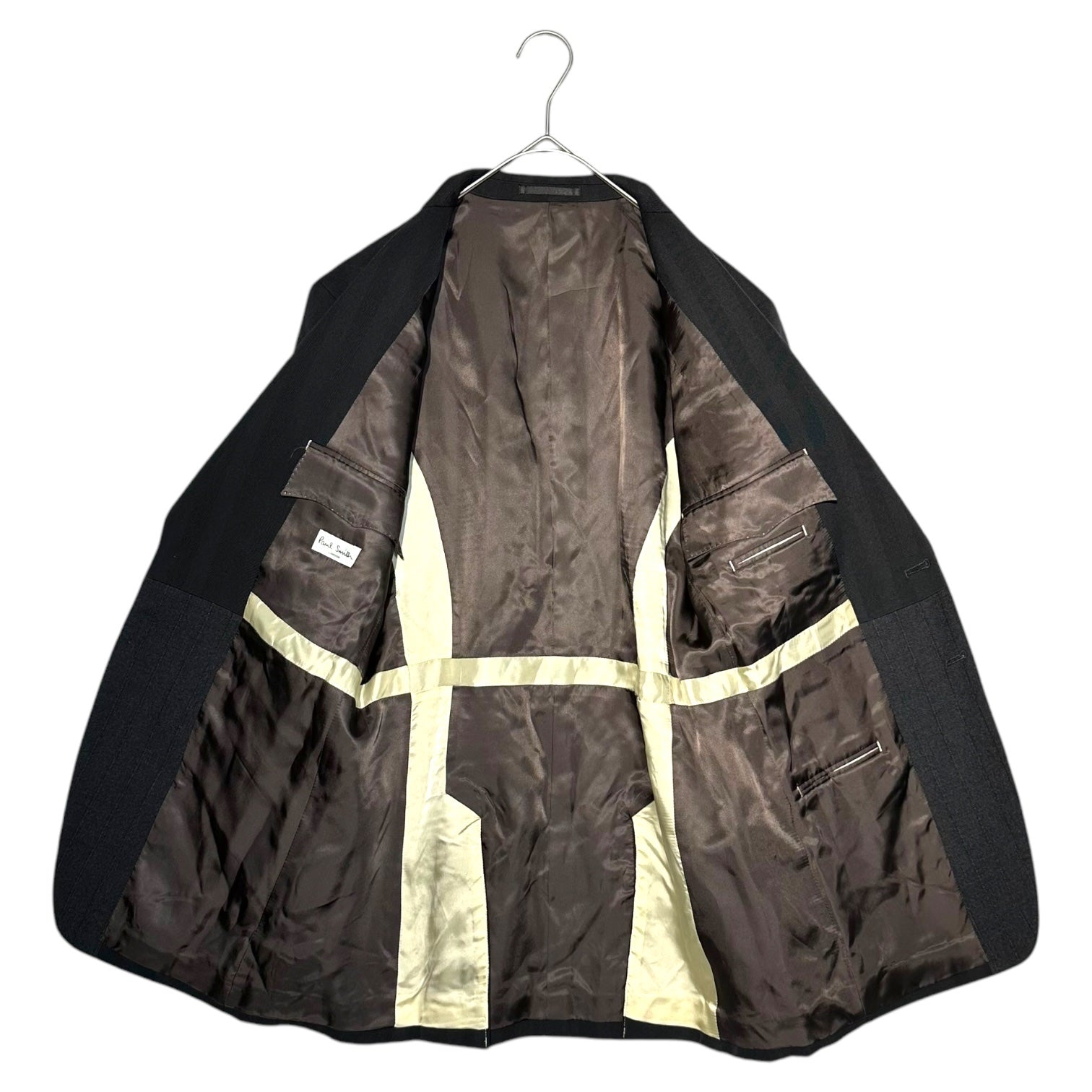 PAUL SMITH(ポールスミス) デザインセットアップ スーツ ブラック×ワインレッド