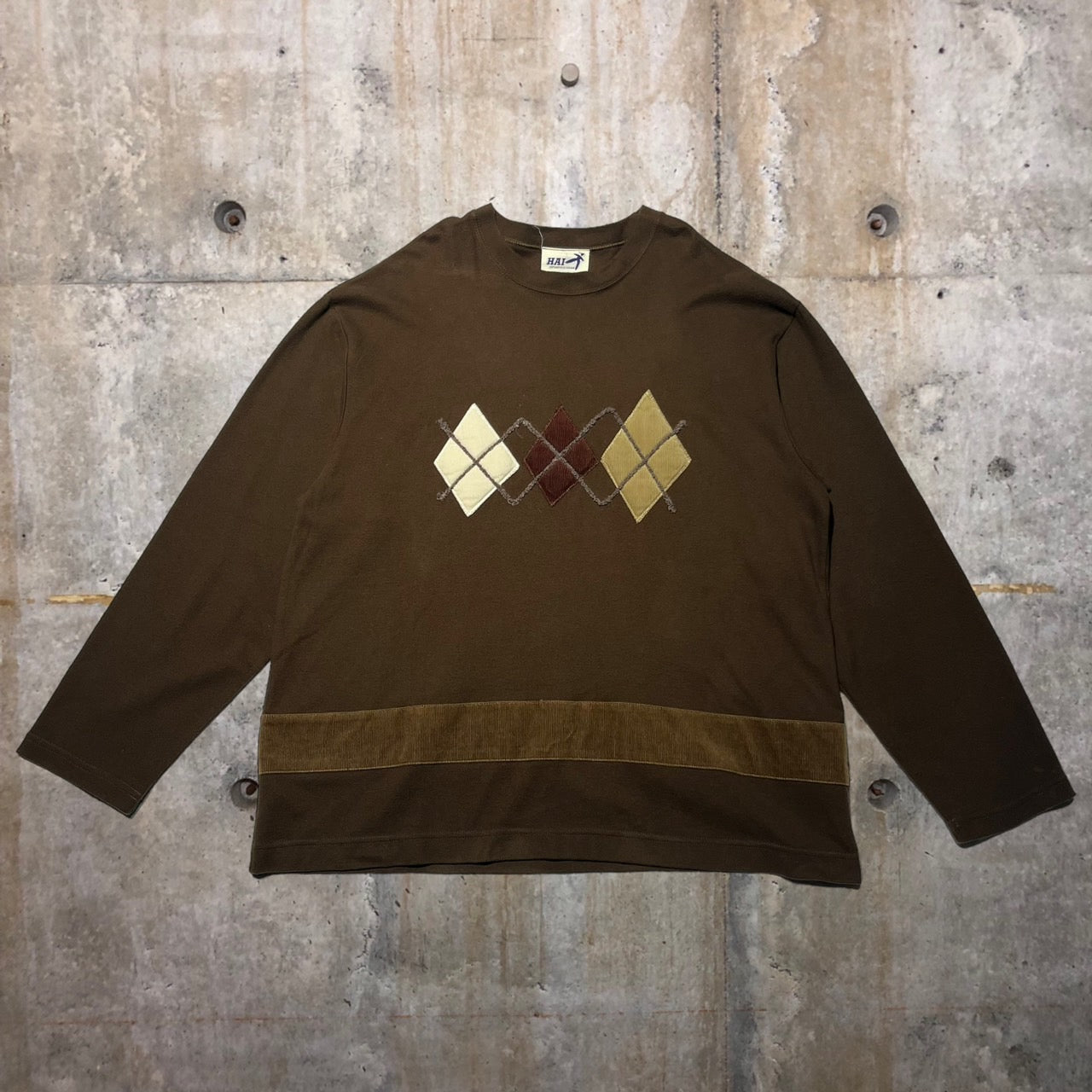 HAI SPORTING GEAR ISSEY MIYAKE(ハイスポルティングギア イッセイミヤケ) 90'sステッチワークプルオーバー M ブラウン