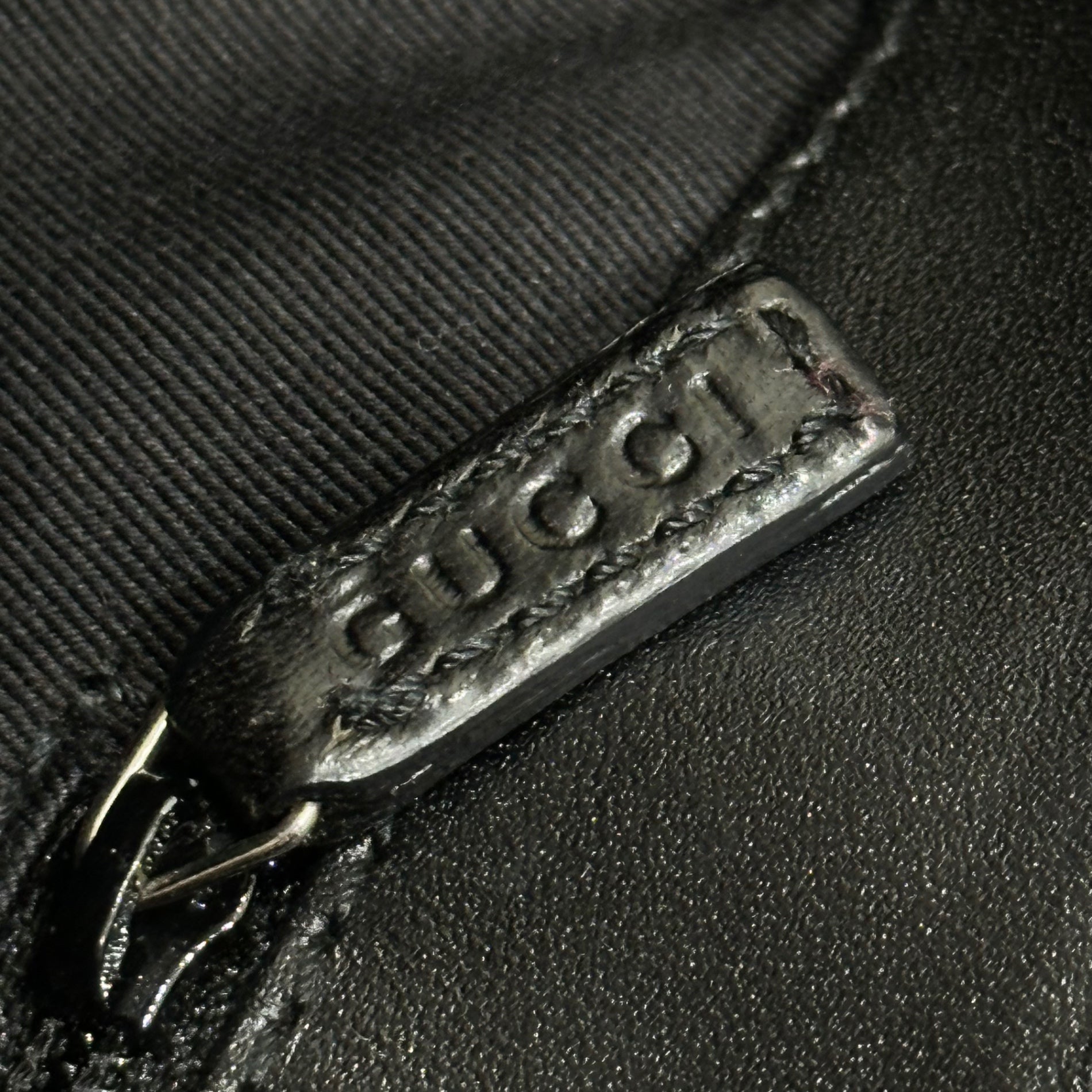 GUCCI(グッチ) Leather Canvas Tote Bag レザー キャンバス トート バッグ 91384 ブラック