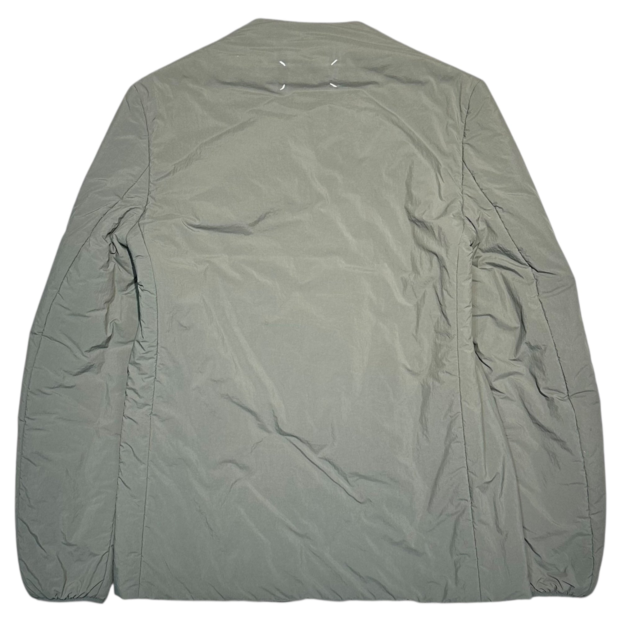 MAISON MARGIELA(メゾンマルジェラ) 20AW RECYCLE PADDED NO COLLAR JACKET 中綿 ノーカラー ジャケット S50BN0449 46 オリーブ