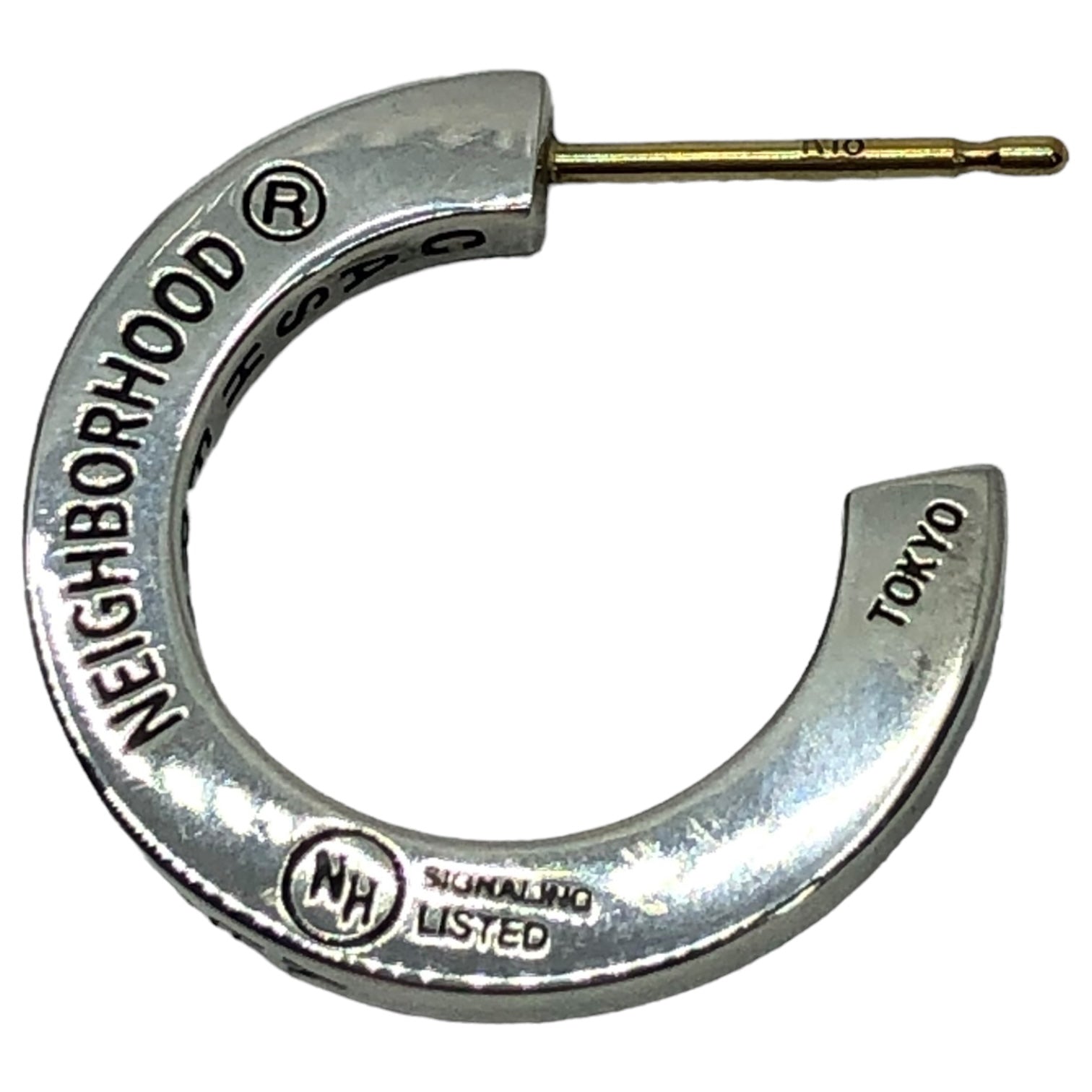 CAREERING×NEIGHBORHOOD(キャリアリング×ネイバーフッド) collaboration ring コラボ ピアス SV925 シルバー ホストK18 NHCR301/S-C シルバー 片耳 ケース付属