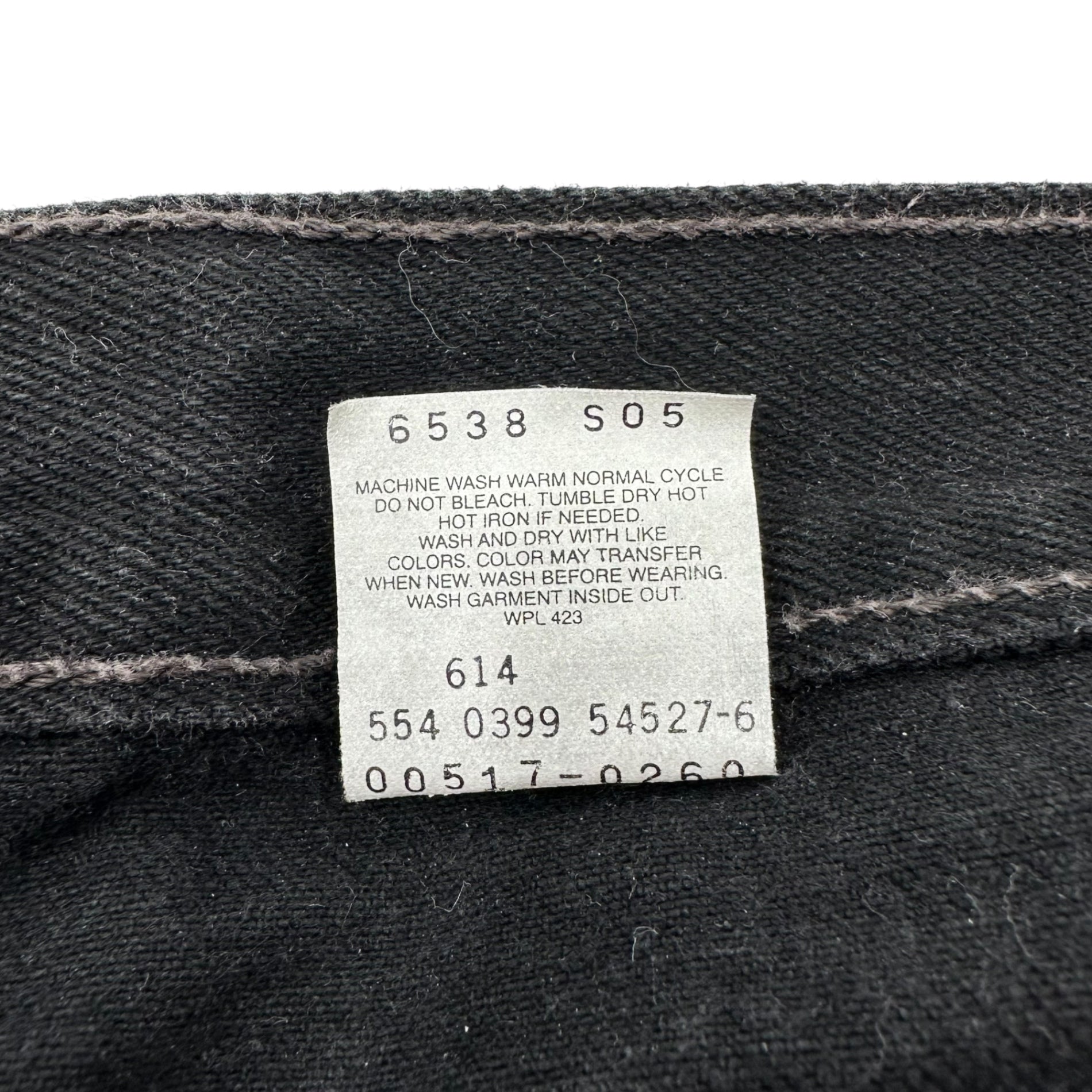 Levi's(リーバイス) 90's 517 USA made Black Denim bootsCut Pants 後染め ブラック ブーツカット フレア デニム パンツ 517-0260 W29 L30 ブラック 90年代 USA製 裏ボタン554