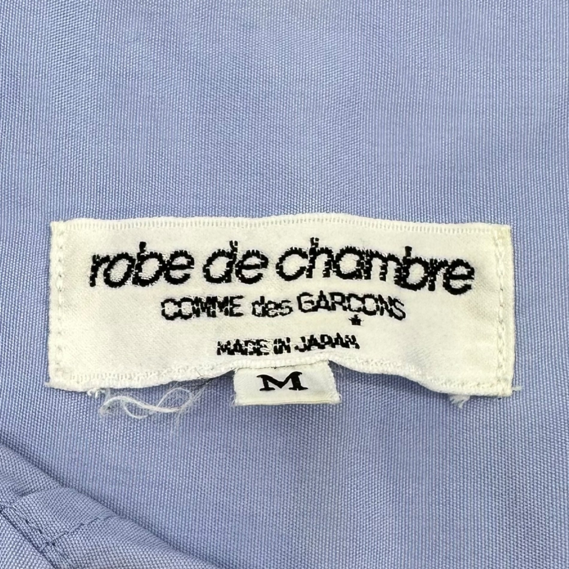 robe de chambre COMME des GARCONS(ローブドシャンブルコムデギャルソン) 99SS Cotton Regular Collar L/S Shirt コットン レギュラー カラー 長袖 シャツ RB-03003M M スカイブルー AD1998 90's 90年代