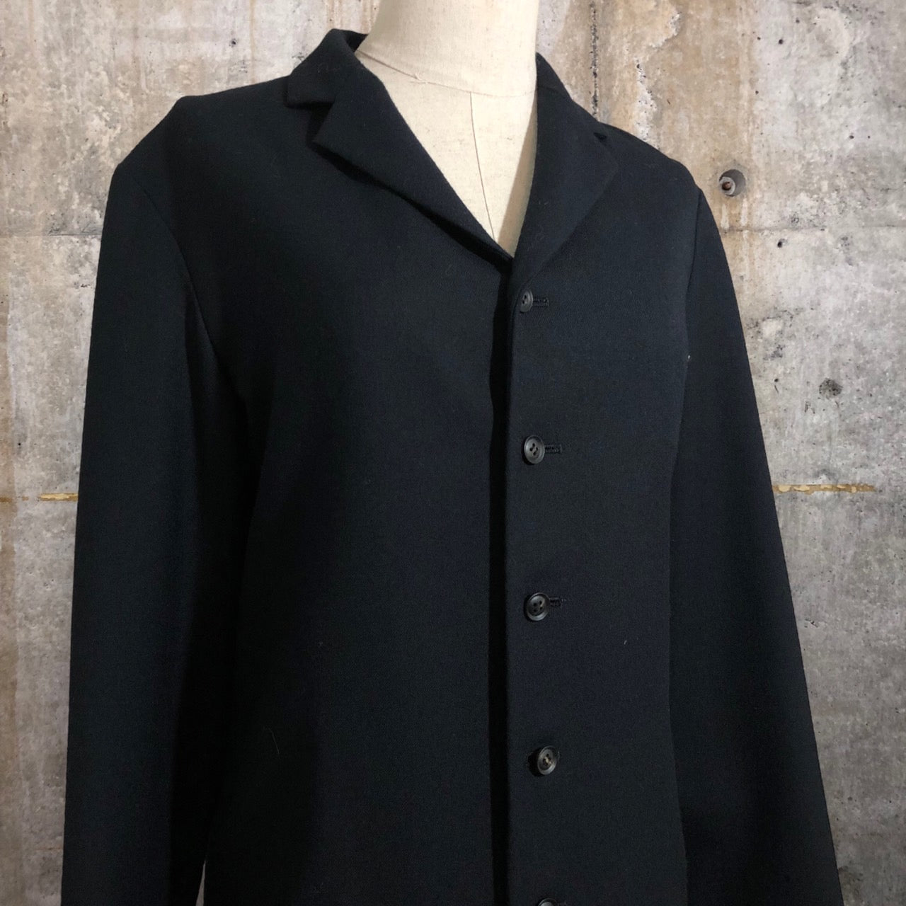 Y'S(ワイズ) ウールギャバジンmany buttonワンピース YN-D01-154 SIZE 2(M) ブラック