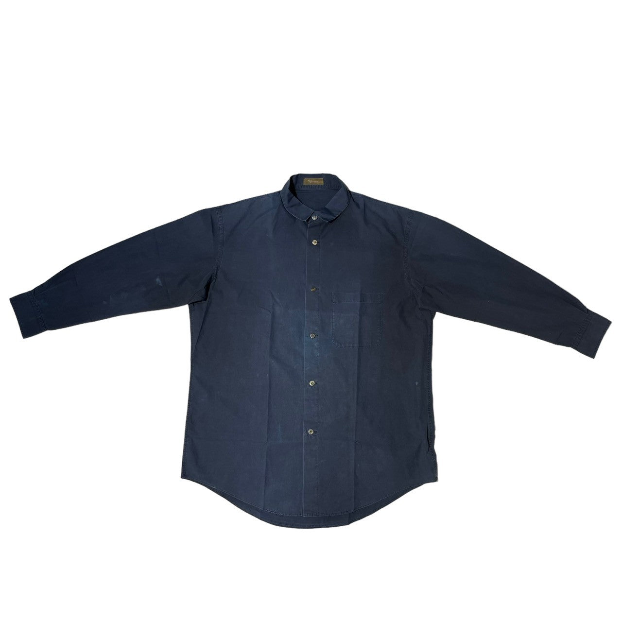 Y's for men(ワイズフォーメン) 90's oversized cotton shirt オーバーサイズ コットン シャツ MK-E09-001 表記無し(FREE) ネイビー 推定90年代初頭 ヴィンテージ アーカイブ 長袖