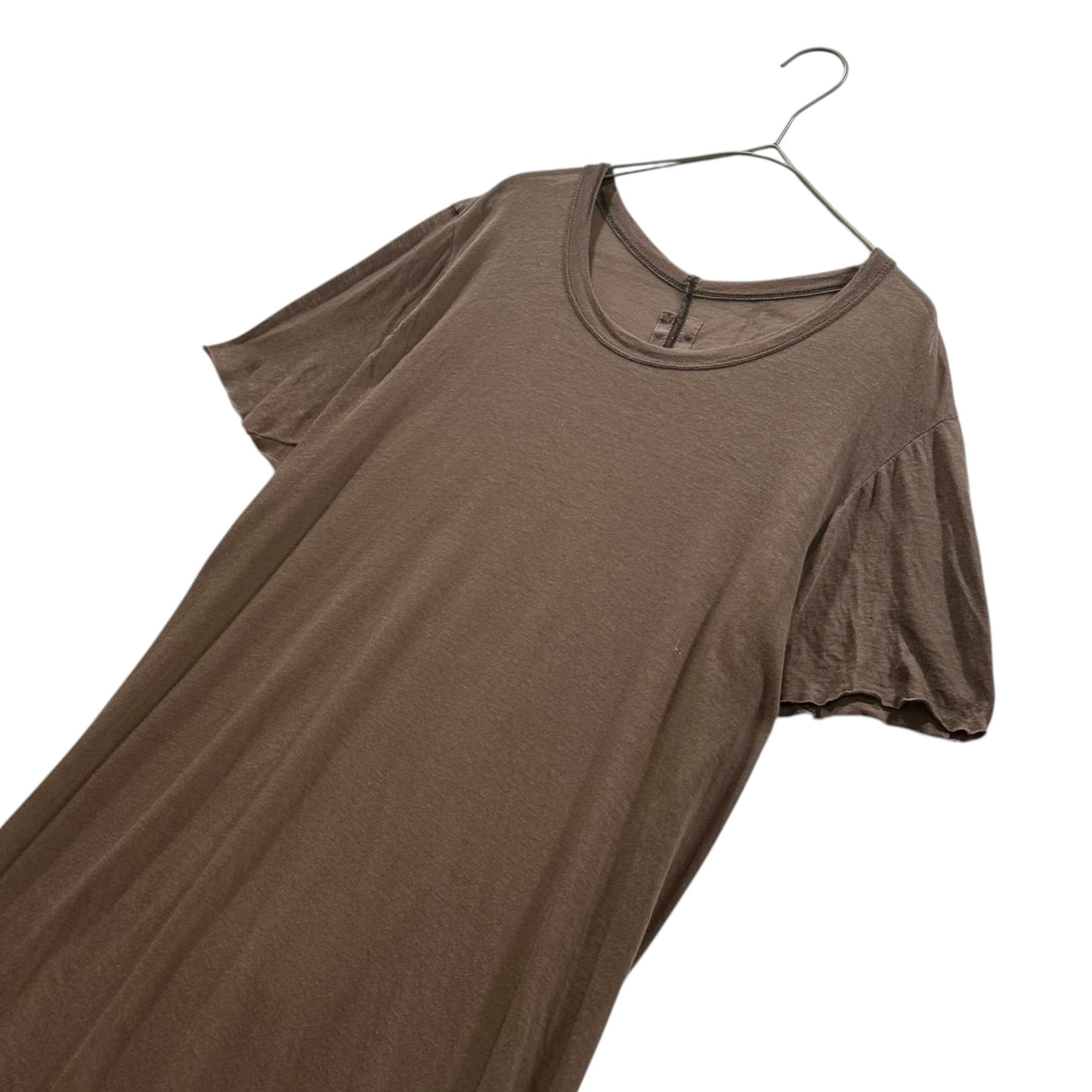 Rick Owens(リックオウエンス) 2013SS Cotton S/S Long T-shirt コットン 半袖 ロング Tシャツ RU5251 S ブラウン カットソー