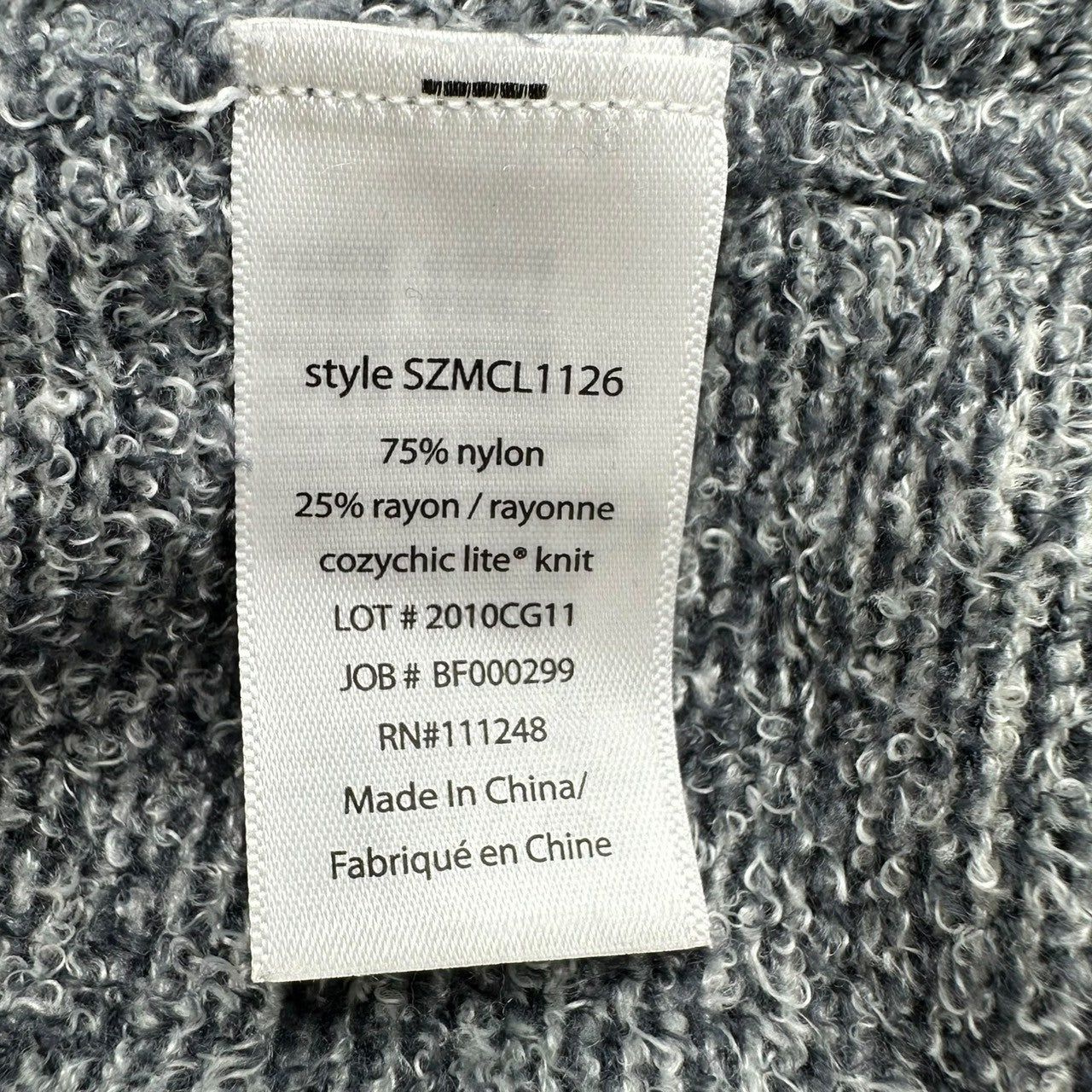 BAREFOOT DREAMS(ベアフット ドリームズ) RHC Ron Herman別注 Cozy Chic Light Crew neck コージーシック ライト クルーネック SZMCL1126 M グレー ニット