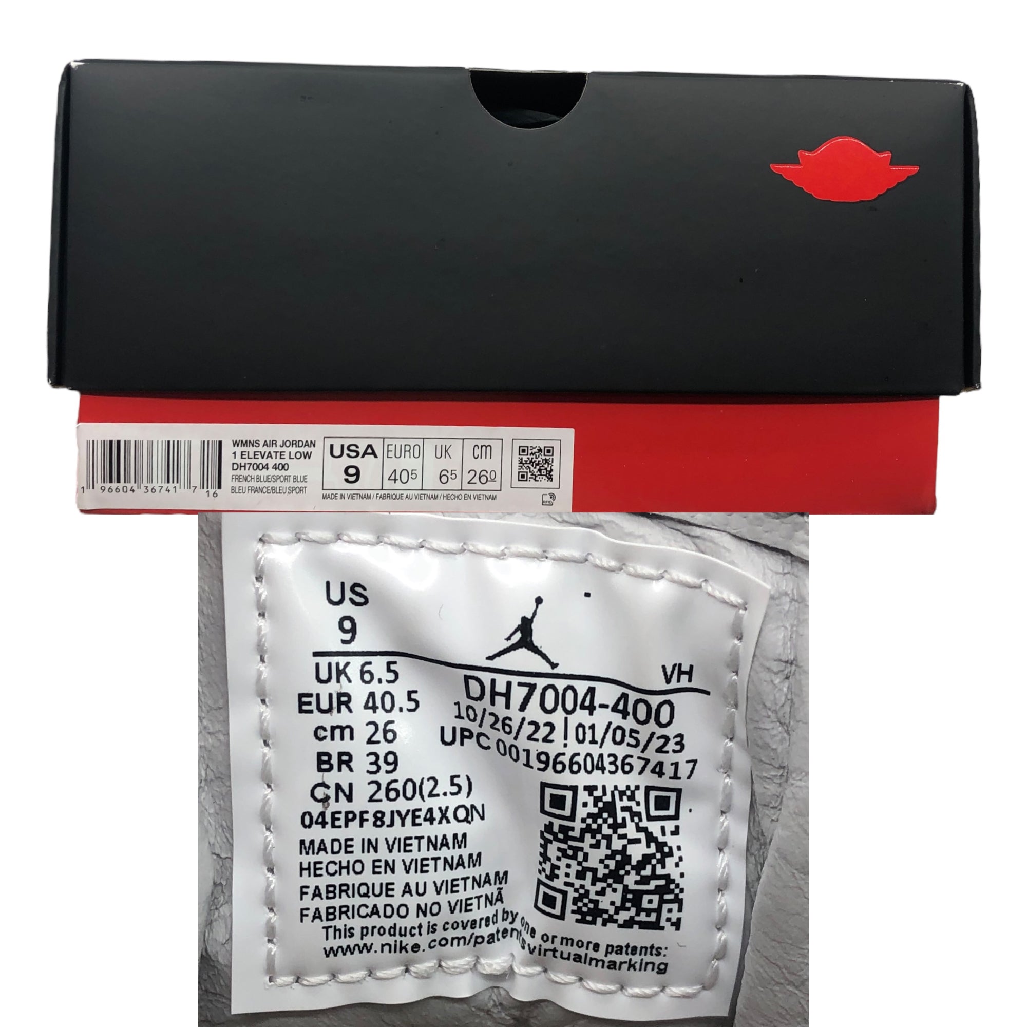 NIKE(ナイキ) WMNS Air Jordan 1 Elevate Low "French Blue" エアジョーダン1 エレベート ロー スニーカー DH7004-400 26cm フレンチブルー×ホワイト