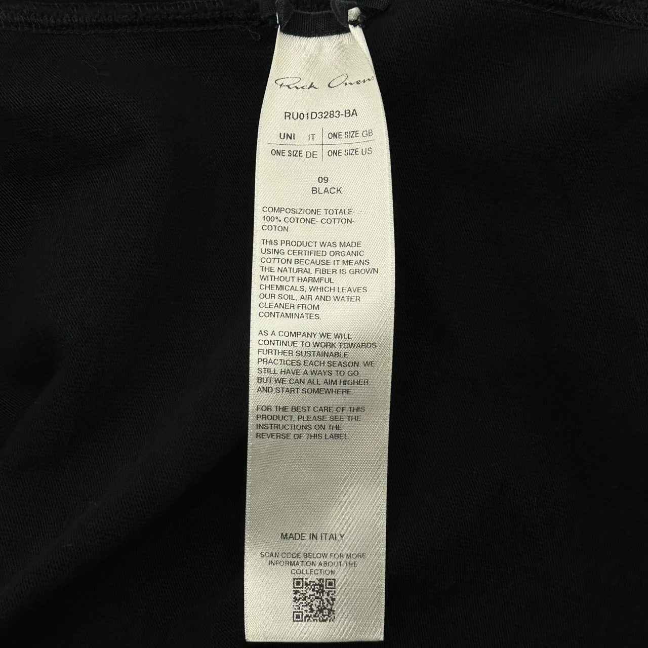 Rick Owens(リックオウエンス) 24SS LIDO TOMMY BIG SIZE TEE ビッグ サイズ Tシャツ RU01D3283-BA FREE ブラック