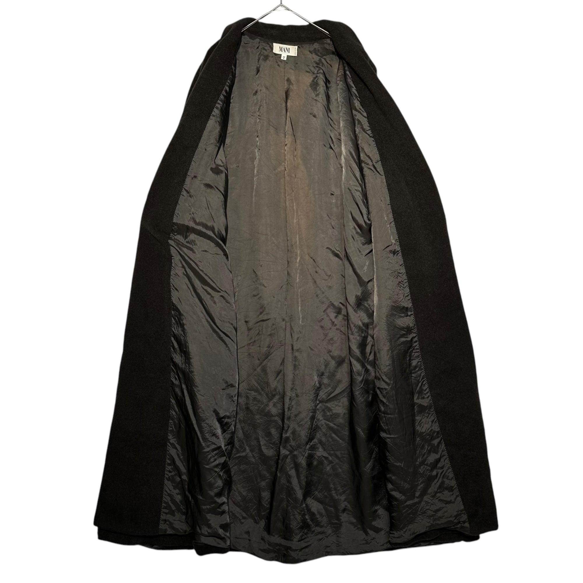 MANI(マーニ) 80's Vintage Super Long Melton Coat 80年代 ヴィンテージ スーパーロング メルトン コート 実寸L~XL程度 ブラウン アルマーニ レディースライン メンズ着用可