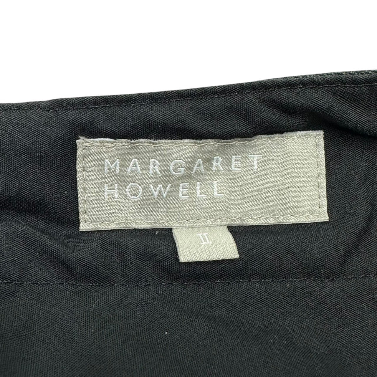 MARGARET HOWELL(マーガレットハウエル) MATT LINEN POPLIN WIDE PANTS マット リネン ポプリン ワイド パンツ 578-3142007 2(M) ブラック