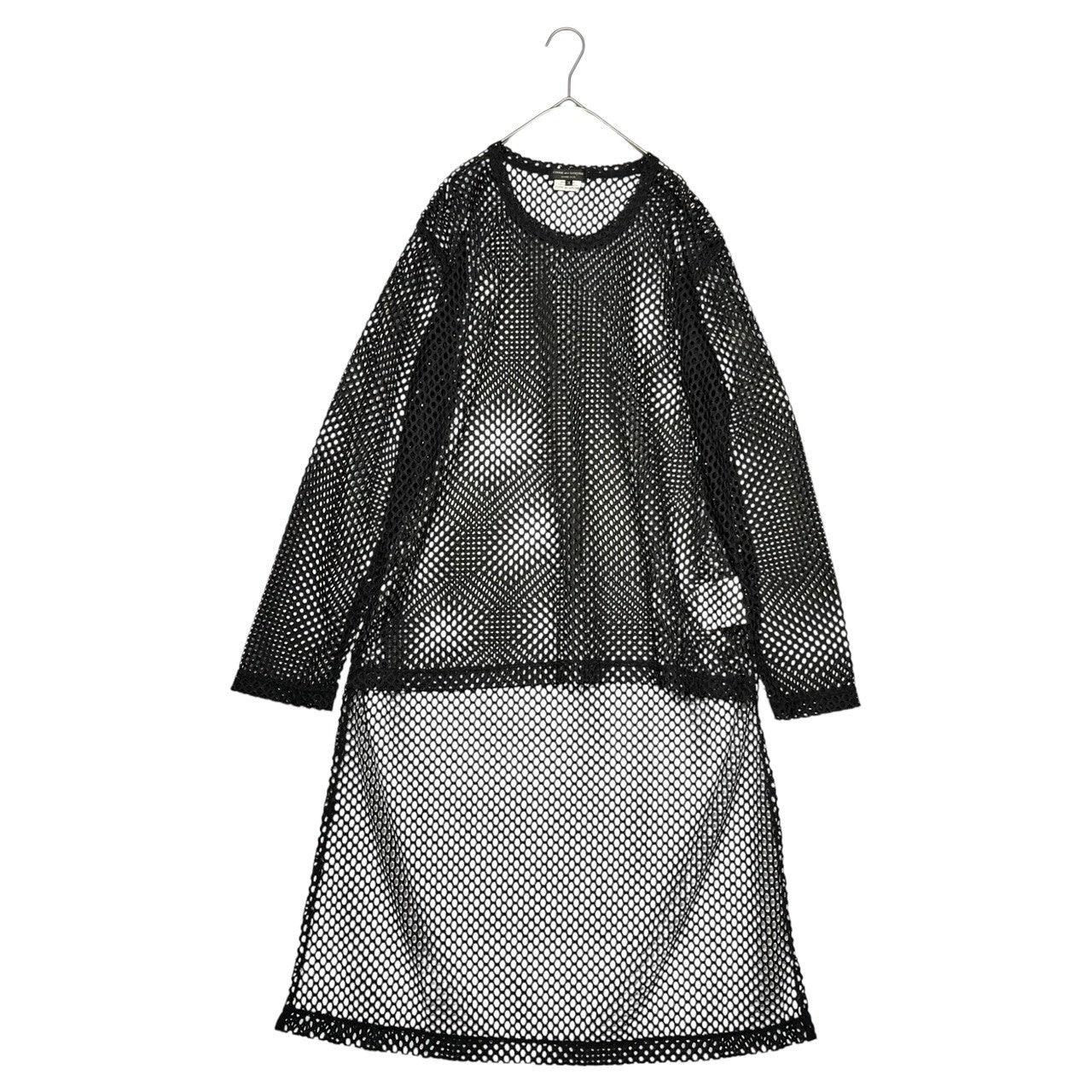 COMME des GARCONS HOMME PLUS(コムデギャルソンオムプリュス) 19AW Finding Beauty in the Dark期 Mesh long length pullover cut and sew メッシュ ロング丈 プルオーバー カットソー PD-T051 M ブラック AD2019