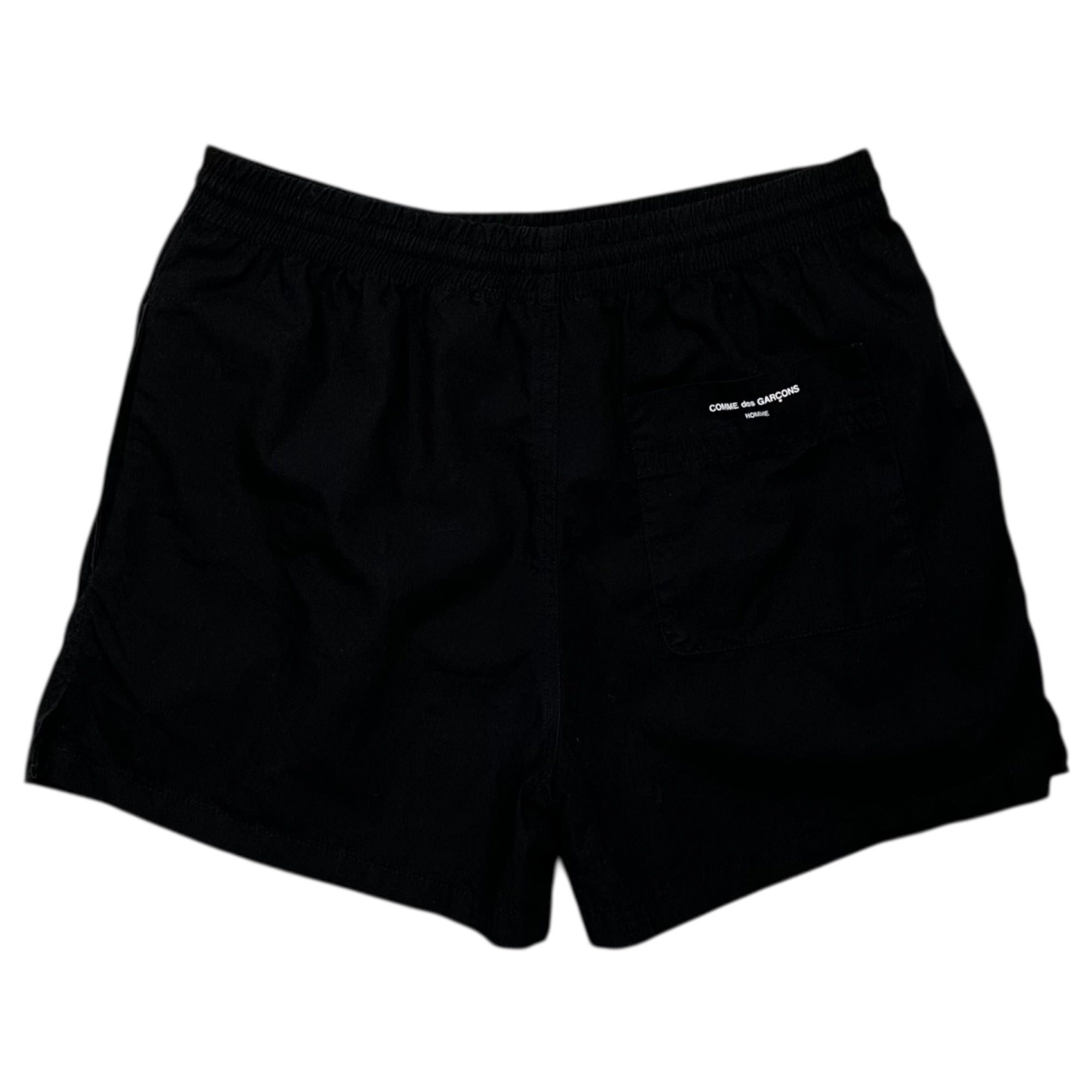 COMME des GARCONS HOMME(コムデギャルソンオム) 80's Vintage Logo Shorts 本人期 ヴィンテージ ロゴ ショーツ HM-020010 表記無(M程度) ブラック ショート ハーフ パンツ 80年代 アーカイブ