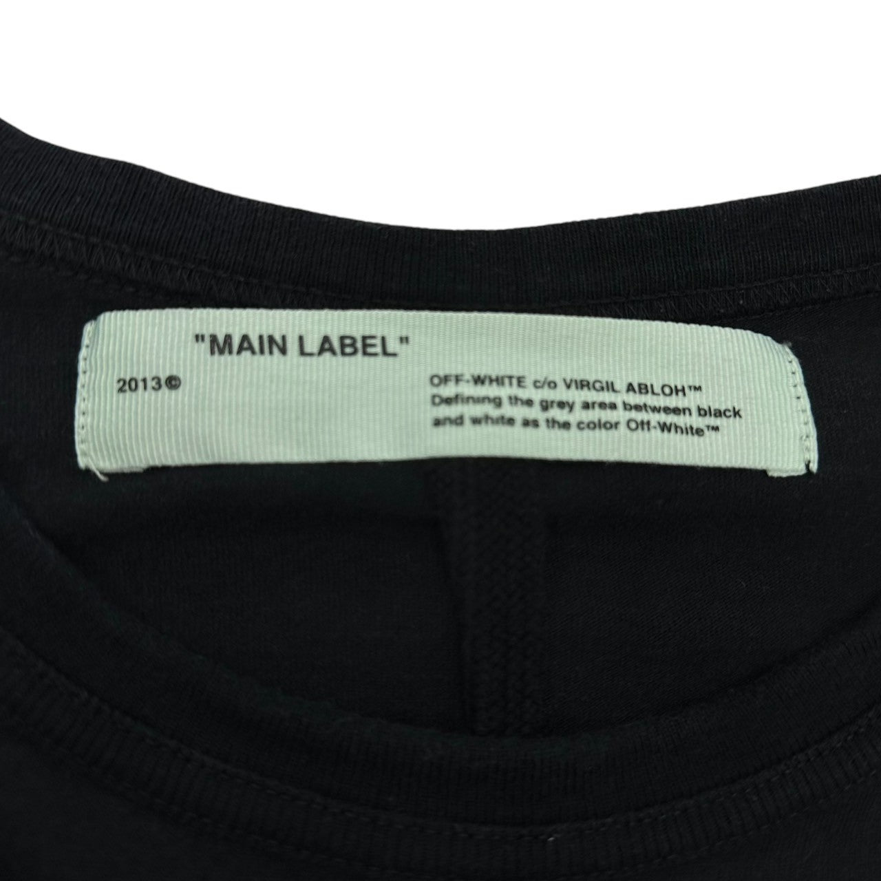 Off-White(オフホワイト) 18SS Firetape Printed Logo T-Shirt ファイヤーテープ プリント ロゴ Tシャツ OMAA002S18185006 XS ブラック