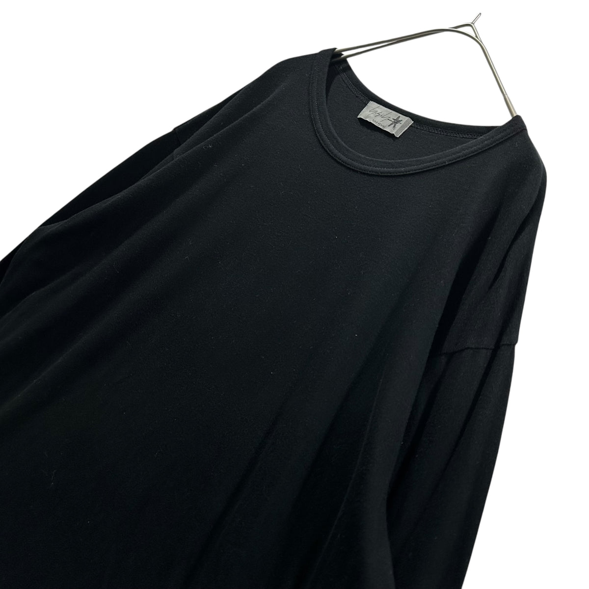 YOHJI YAMAMOTO POUR HOMME(ヨウジヤマモトプールオム) 2024SS 30/- COTTON SINGLE JERSEY ROUND NECK LONG SLEEVE ロングスリーブ カットソー HO-T03-070 3 ブラック 長袖