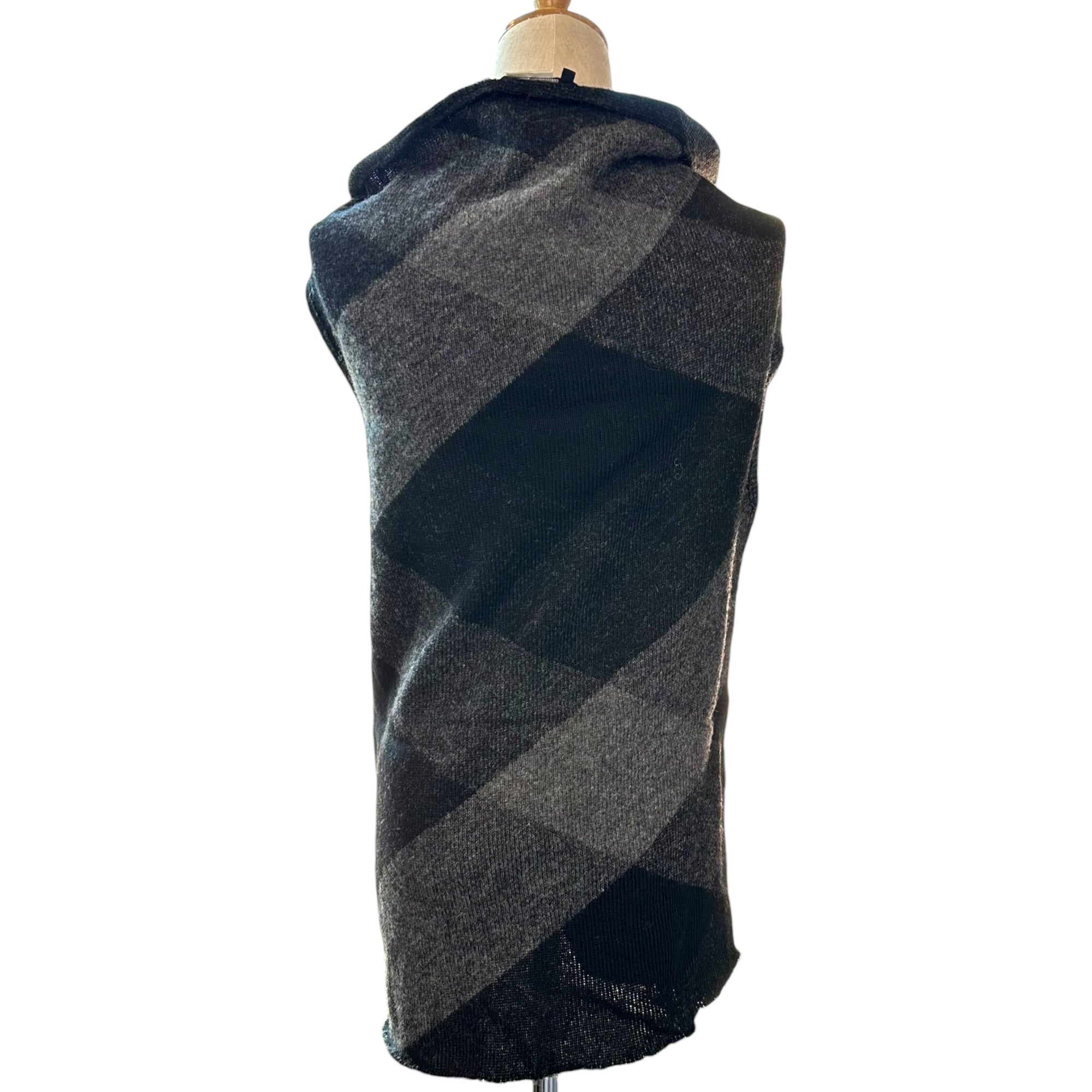 Y's(ワイズ) Shaped Wool Sleeveless Knit 変形 ウール ノースリーブ ニット YN-T35-965 表記無(M程度) グレー ベスト