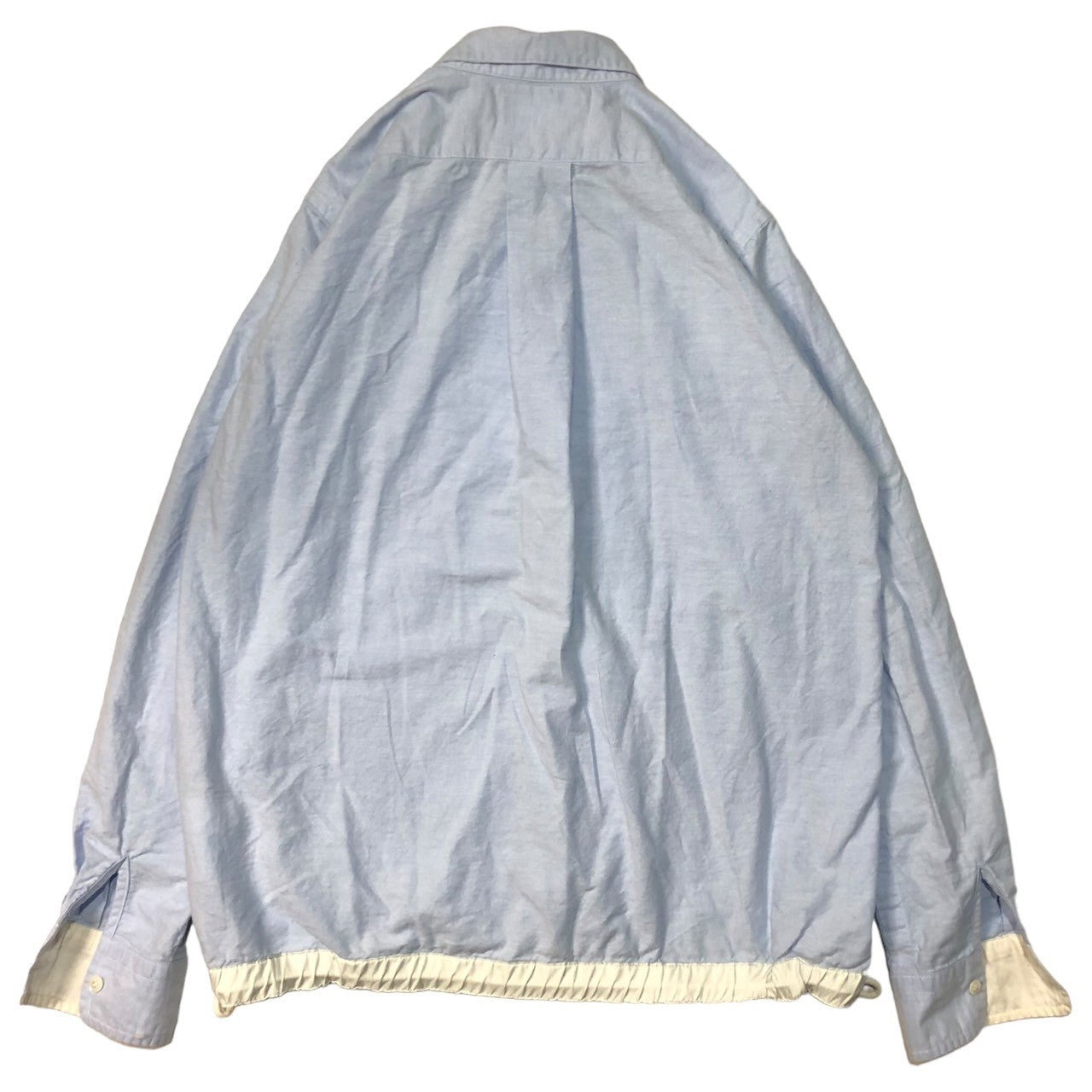 sacai(サカイ) 17SS Drawstring Shirts ドロスト シャツ 長袖 ドローコード コットン SIZE 3(L) ライトブルー×ホワイト