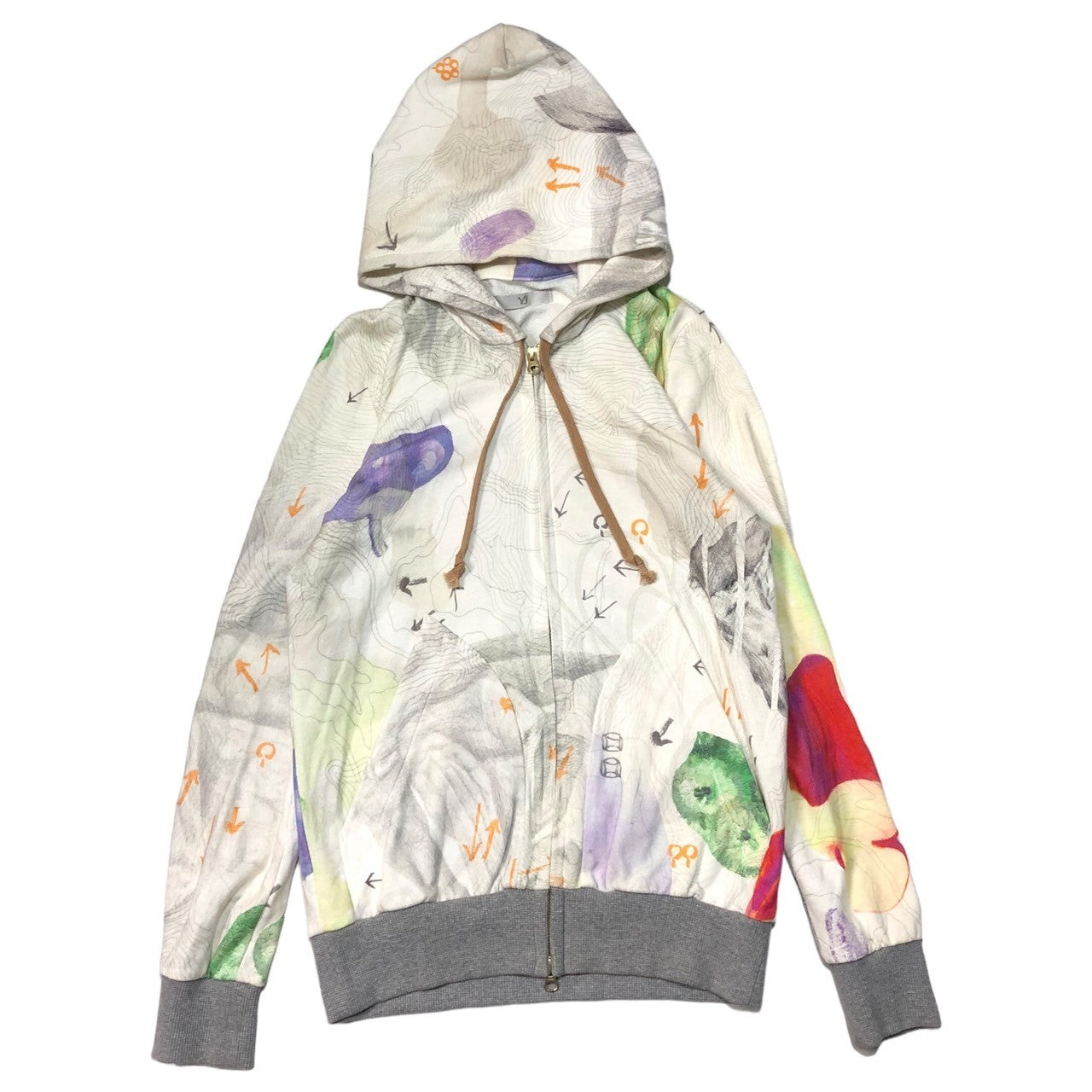ohta(オオタ) 14SS All-over pattern zip-up hoodie 総柄 ジップアップ パーカー 14SS-JM-03P SIZE S マルチカラー