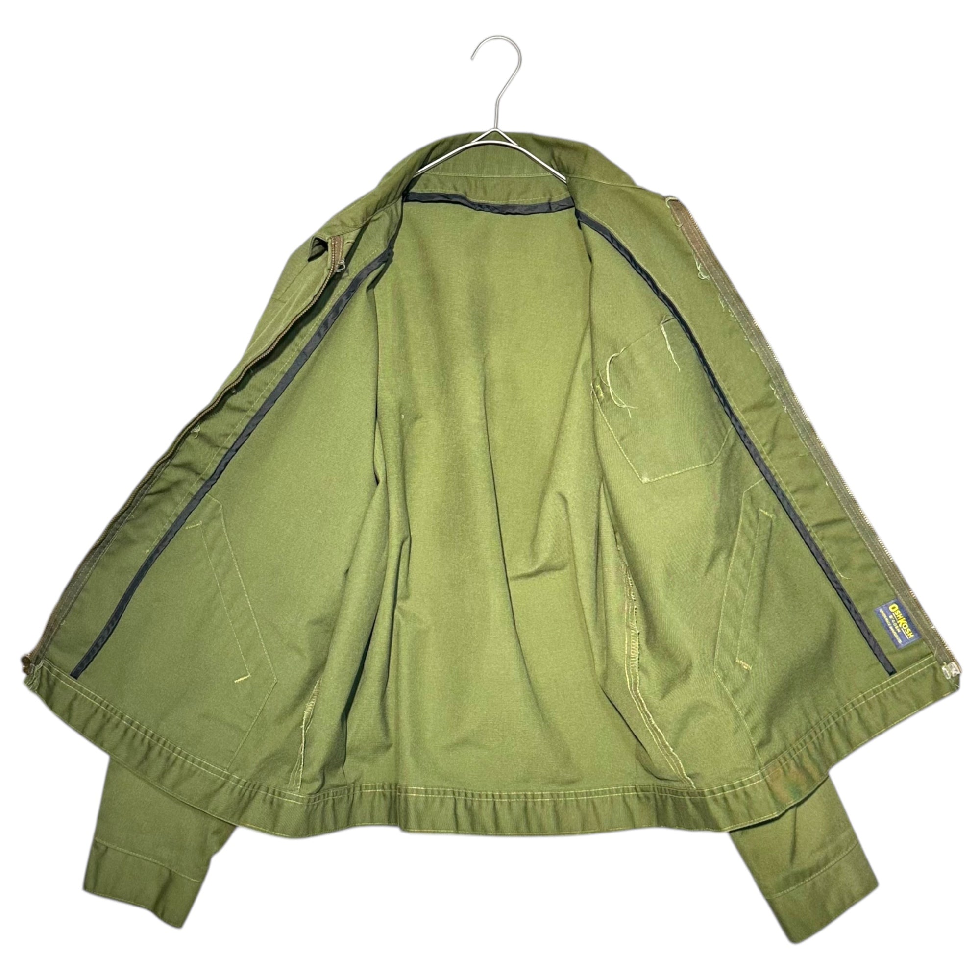 OSHKOSH(オシュコシュ) 70's ~ 80's USA made Military Jacket ミリタリー ジャケット 46R グリーン 70年代~80年代 IDEALジップ ブルゾン MCF - Faribaultワッペン