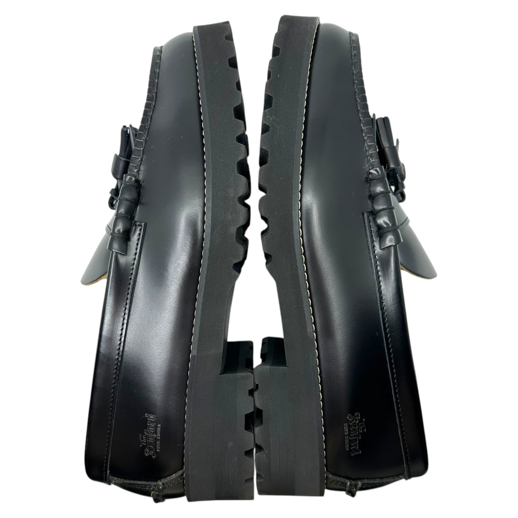 The Kenford Fineshoes(ケンフォードファインシューズ) TANK SOLE QUILT TASSEL LOAFERS タンク ソール キルト タッセル ローファー 26cm ブラック レザー シューズ