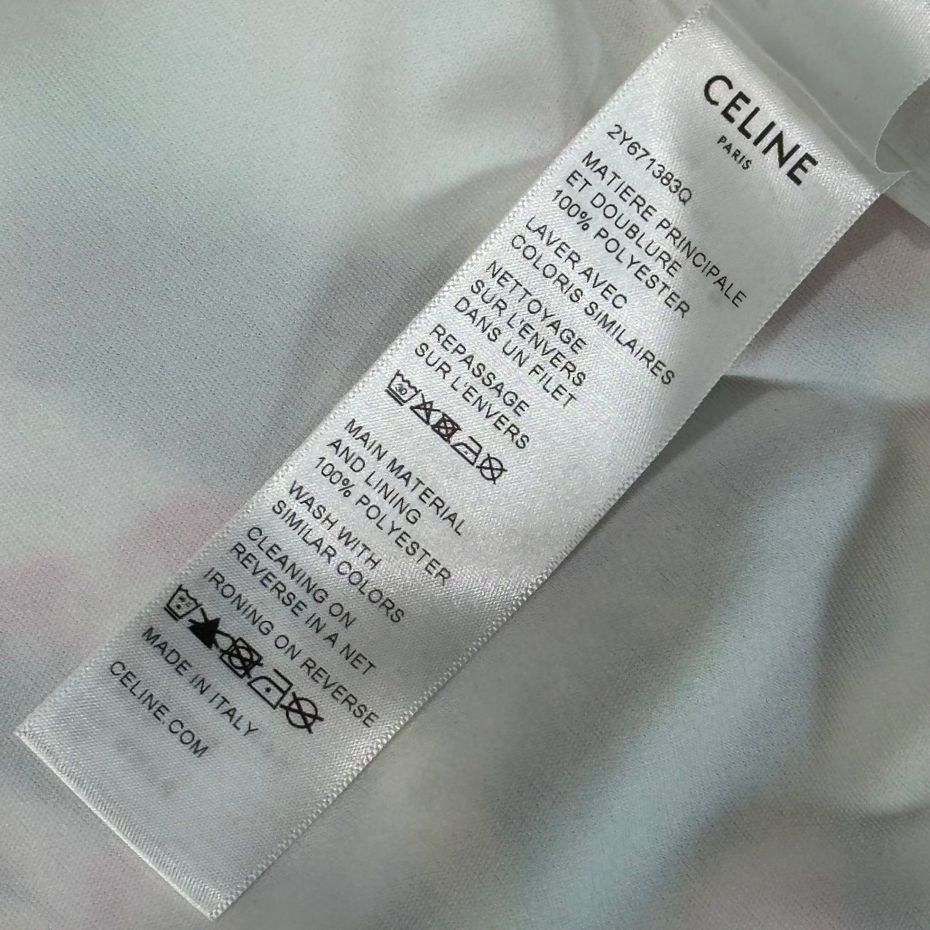 CELINE(セリーヌ) 22SS Tie-Dye Paint Print Poly Track Jacket タイダイ ペンキプリント ポリ トラック ジャケット 2Y671383Q S マルチカラー エディスリマン Hedi Slimane COSMIC CRUISER