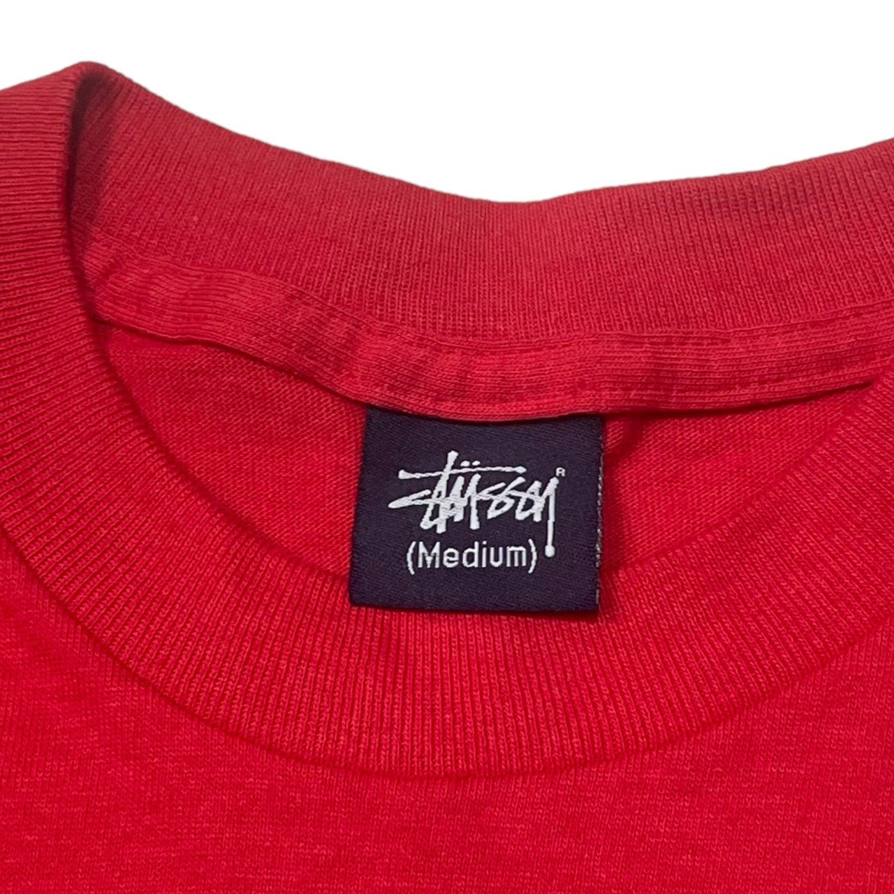STUSSY(ステューシー) 90's~00's CUSTOMADE World tour Tシャツ ワールドツアー 紺タグ SIZE M レッド 90~00年代 OLD STUSSY