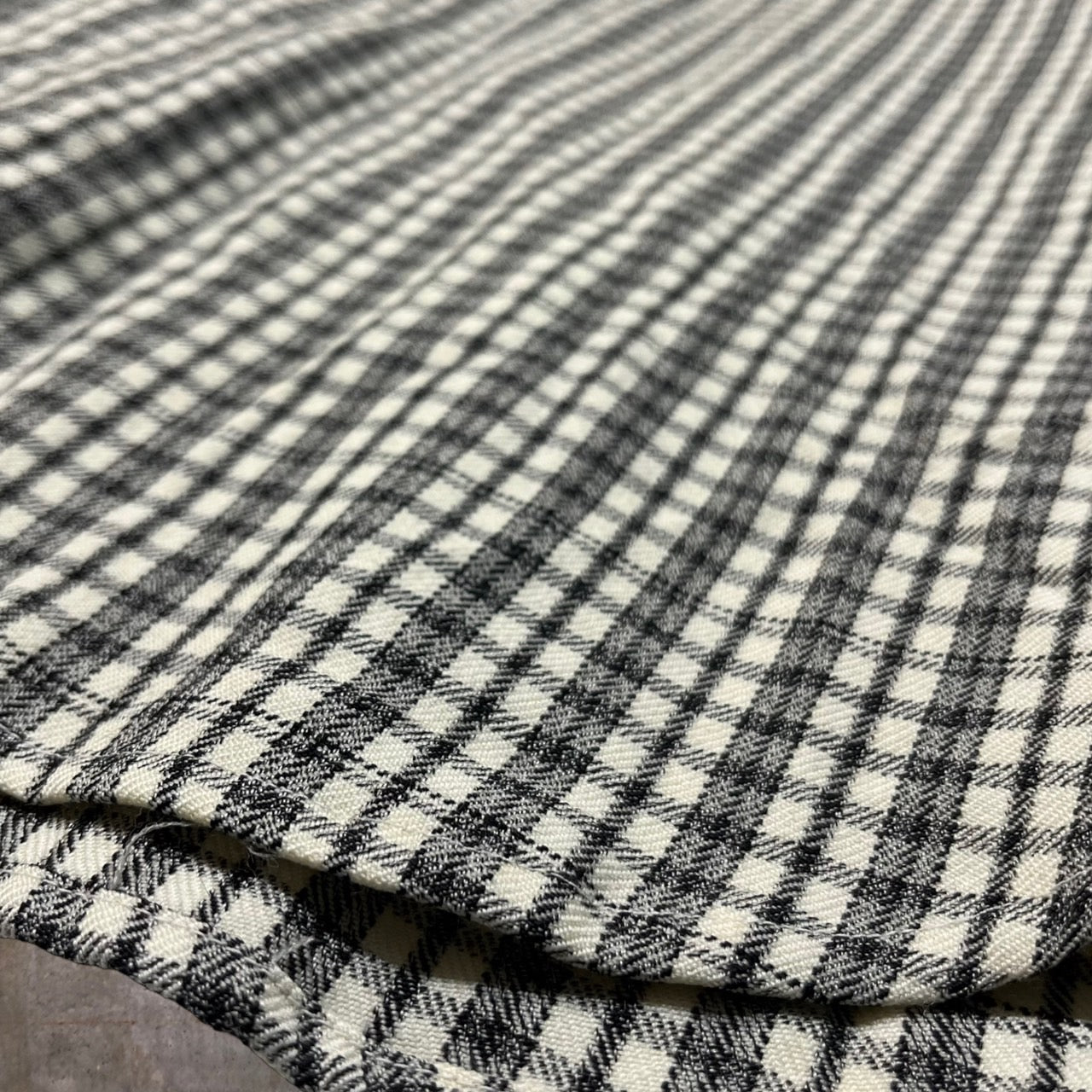COMME des GARCONS HOMME PLUS(コムデギャルソンオムプリュス) 80's wide silhouette wool check shirt/ワイドシルエットウールチェックシャツ/80年代/ヴィンテージ PB-050010 SIZE FREE ホワイト×ブラック 本人期