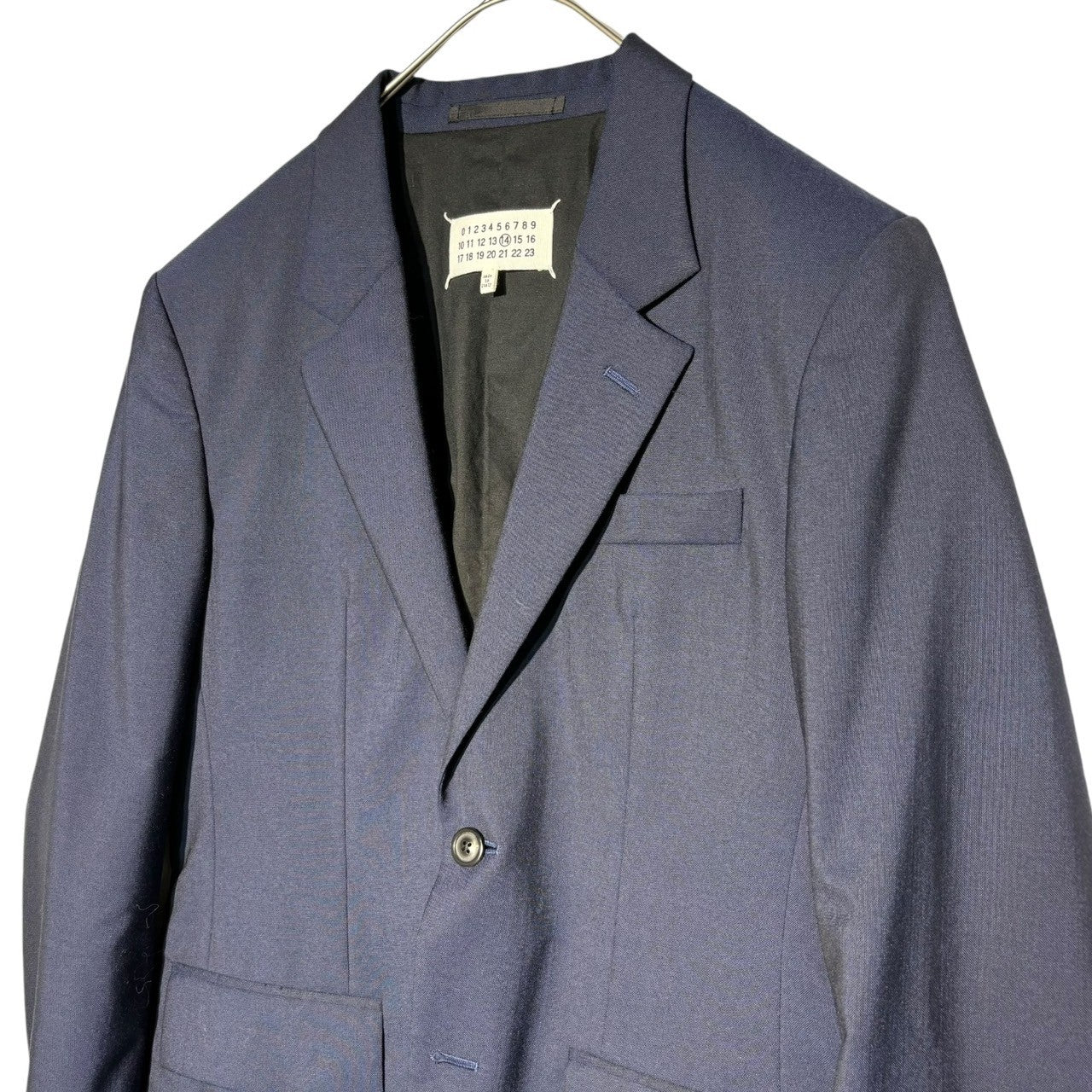 MAISON MARGIELA(メゾンマルジェラ) 19AW 2B wool tailored jacket set up ウール テーラードジャケット セットアップ S50FT0082 44(S程度) ネイビー スーツ スラックス 四つタグ