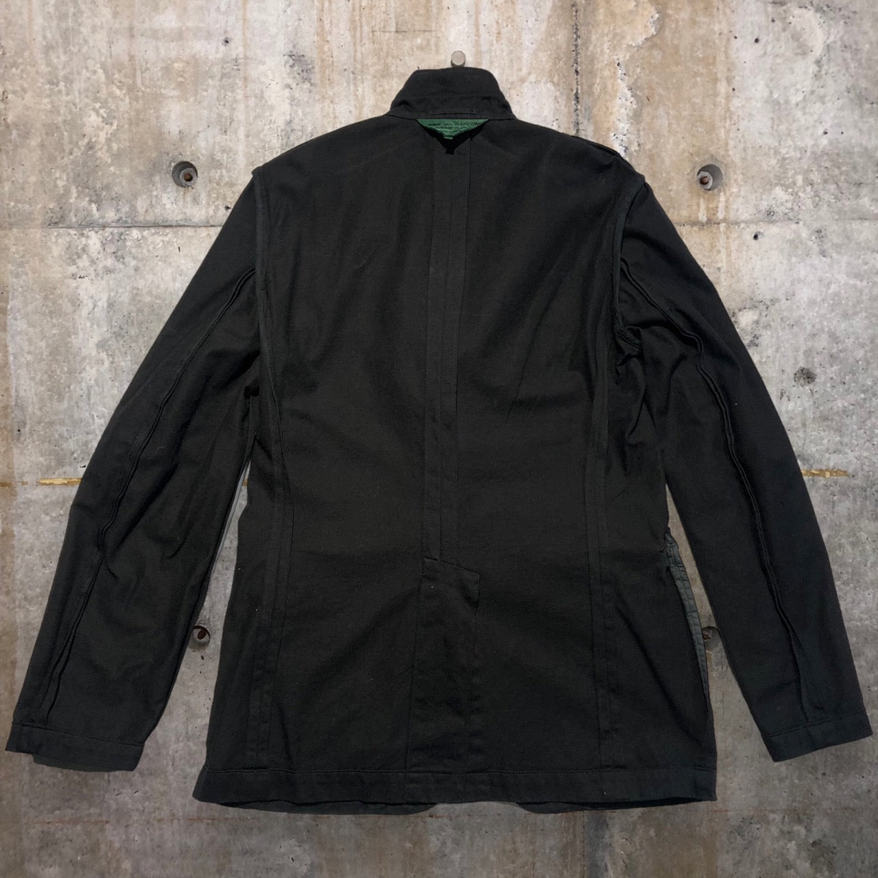 COMME des GARCONS HOMME PLUS EVER GREEN(コムデギャルソンオムプリュスエバーグリーン) 07SSラインスタッズコットンジャケット PS-J214 M ブラック AD2006 2000AW Docking Rock ドッキングロック期 復刻