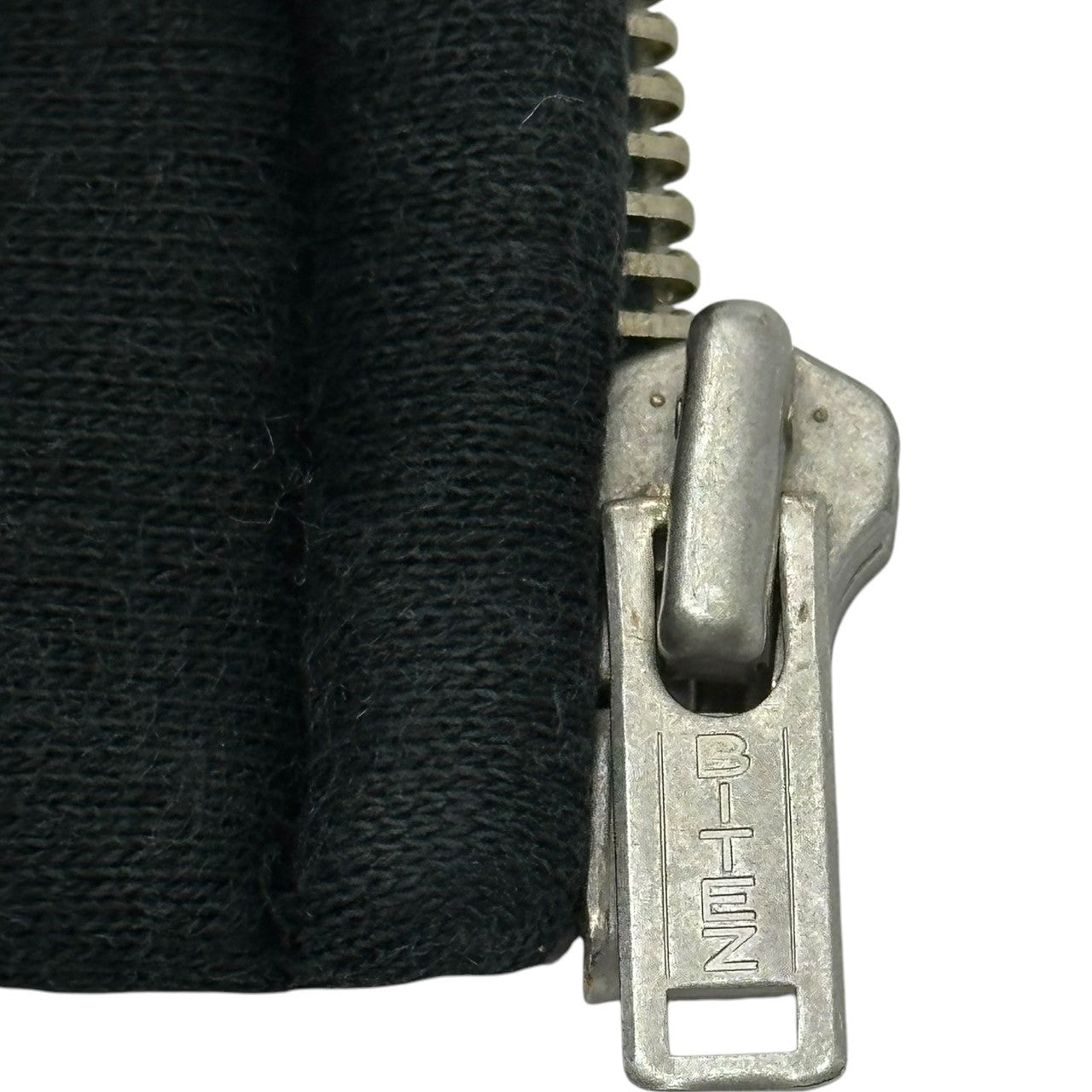 THE FLAT HEAD(ザフラットヘッド) Back-filled Logo Print Zip Hoodie 裏起毛 ロゴ プリント ジップ パーカー L ブラック